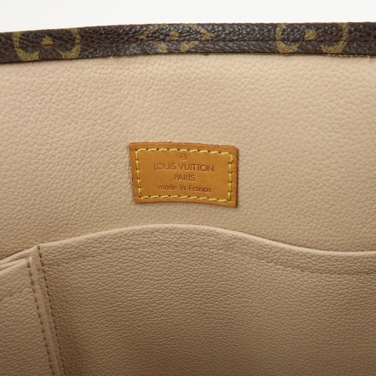 Louis Vuitton Monogram Sac Plat Tote Bag Hand Bag Brown M51140