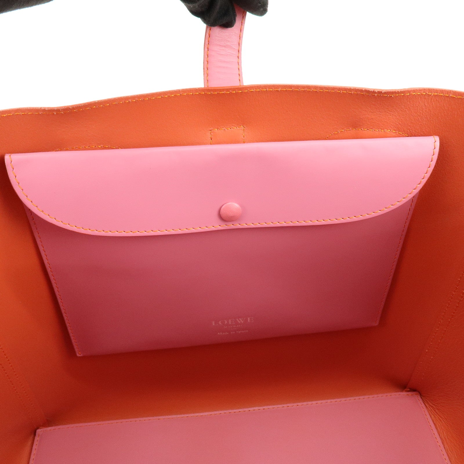 LOEWE Leather Tote Bag Shoulder Bag Hand Bag PInk