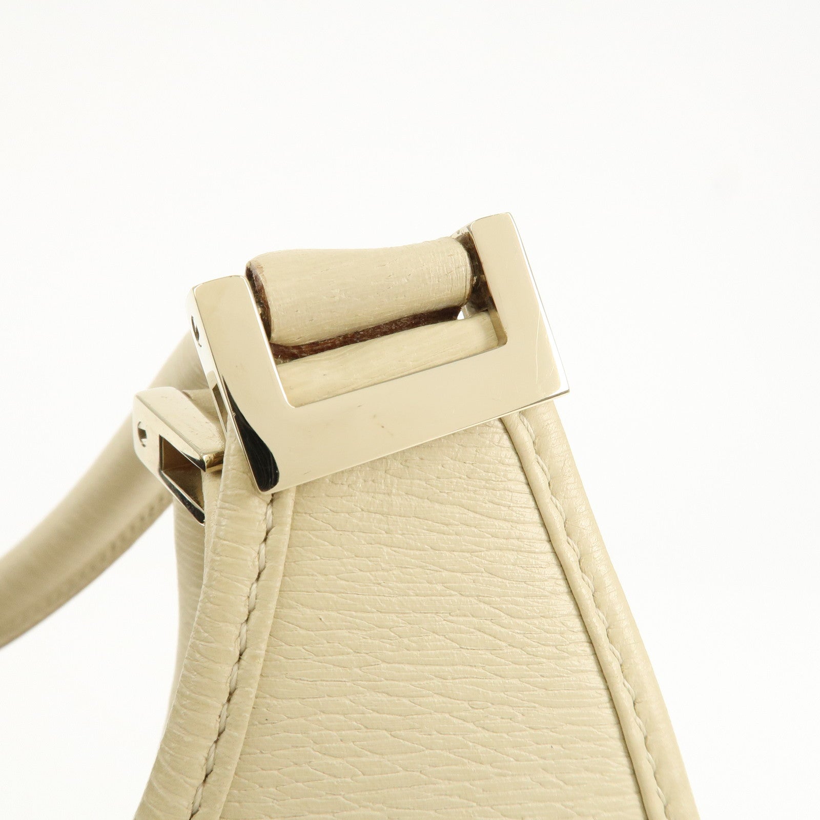 GUCCI Jackie Leather Shoulder Bag Hand Bag Light Beige 002 1067 Used