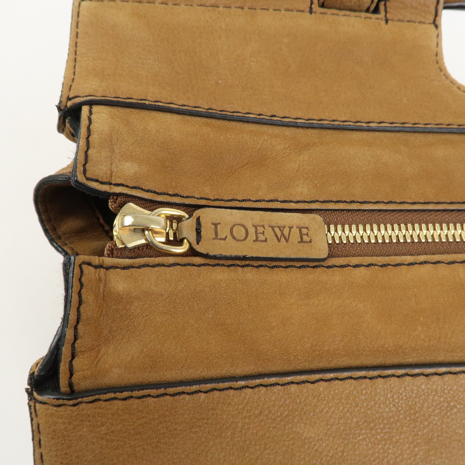 LOEWE Candy Leather Tote Bag Hand Bag Brown