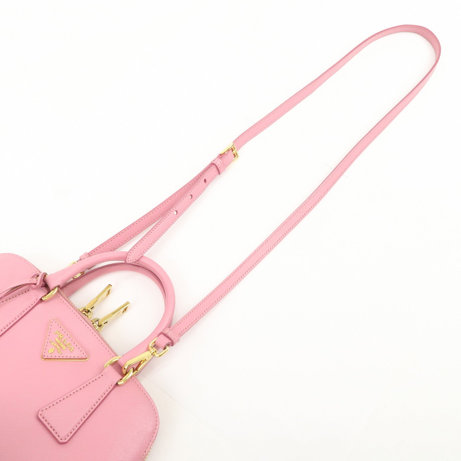 PRADA Triangle Logo Saffiano Leather Promenade Small 2WayBag BL0838