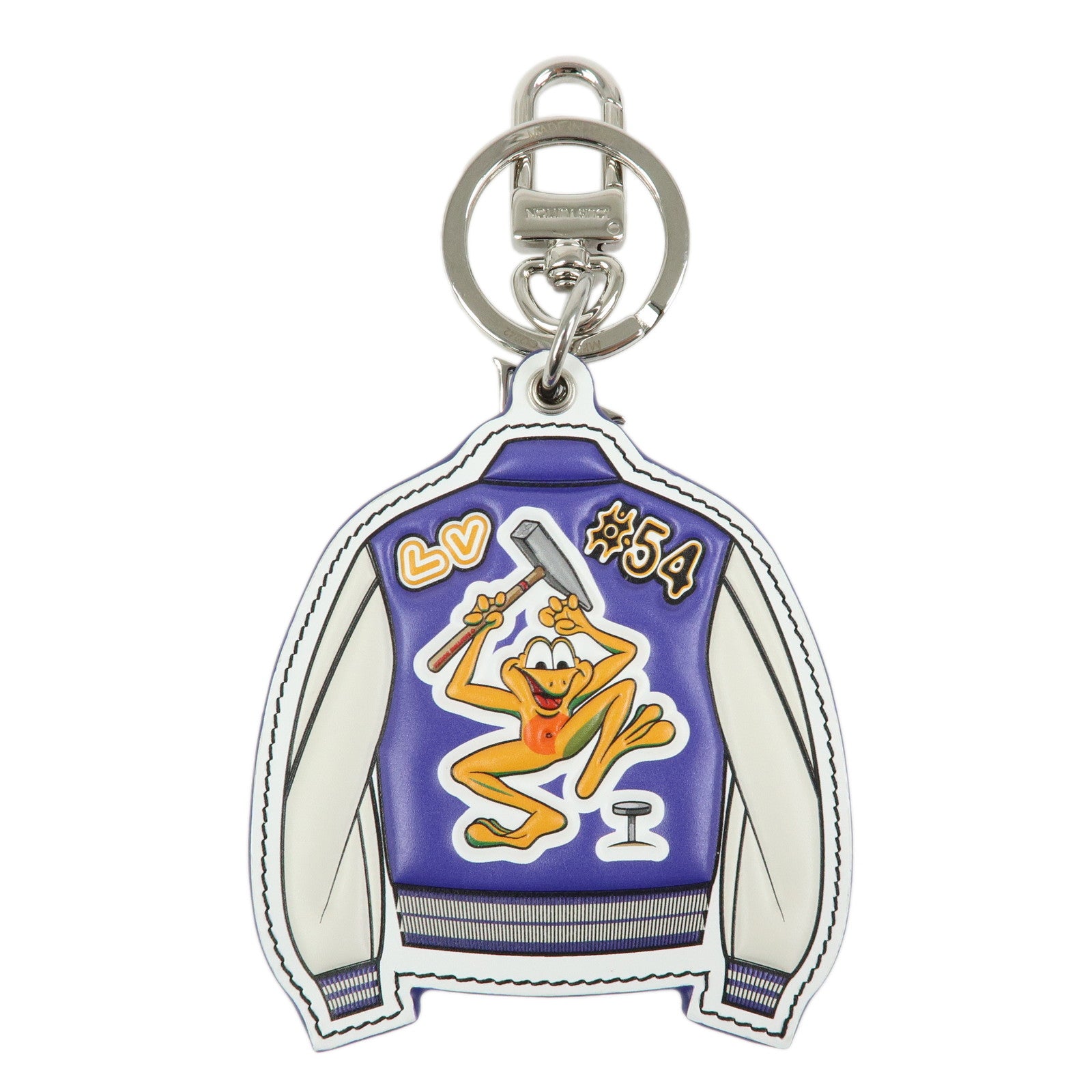 Louis Vuitton Porte Cles LV Varsity Jacket Bag Charm Purple MP3385