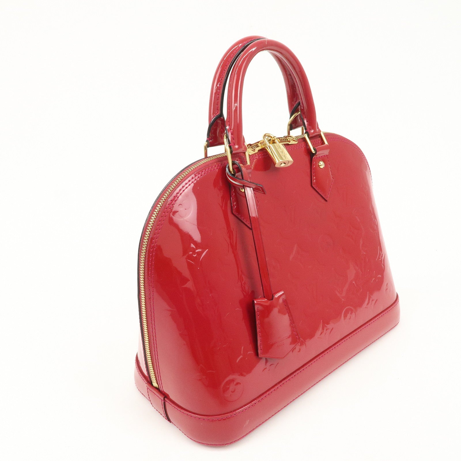 Louis Vuitton Monogram Vernis Alma PM Hand Bag Rose Indien M91770 Used