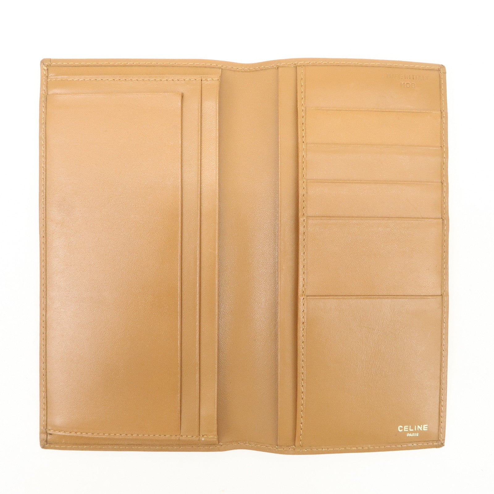 CELINE Macadam PVC Leather Long Wallet Brown