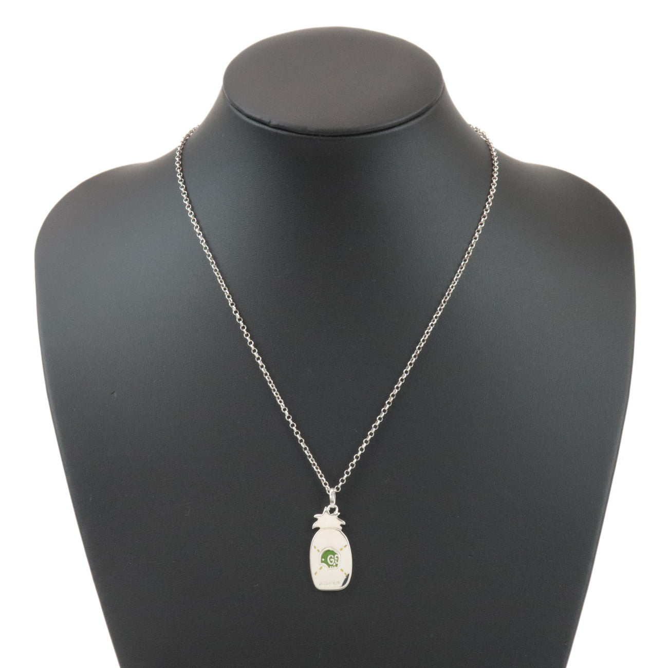 GUCCI Ghost Pinapple Necklace SV925 Silver Yellow