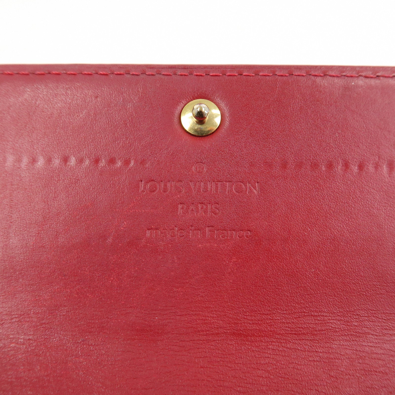 Louis Vuitton Monogram Vernis Leather Wallet Pomme d'Amour M93530 Used