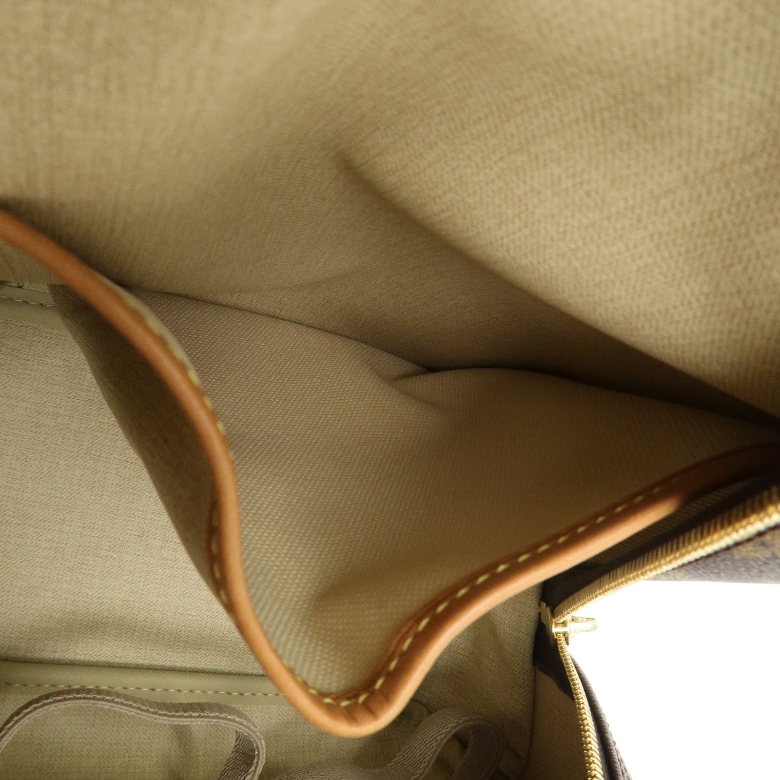 Louis Vuitton Monogram Deauville Hand Bag Brown M47270 Used