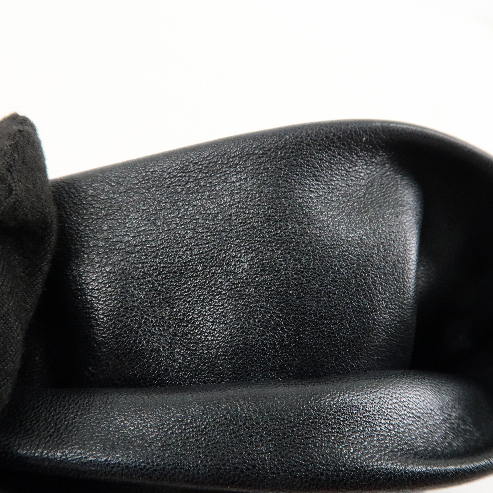 GUCCI Leather Shoulder Bag Black Silver Hardware 200110 Used