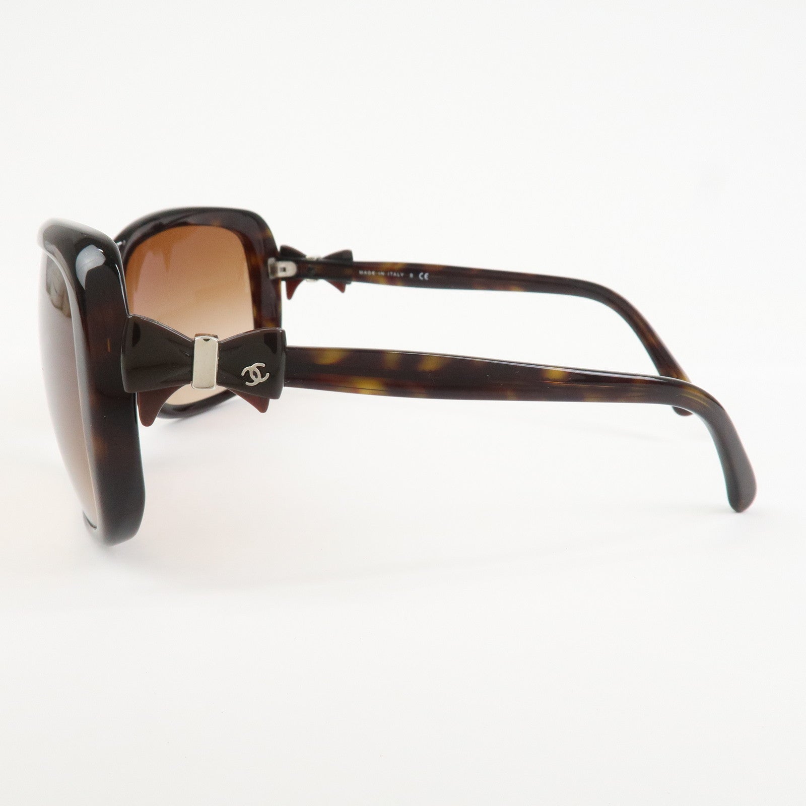 CHANEL CC Bow Sunglasses Tortoiseshell 5171-A c.714/3B 60□17