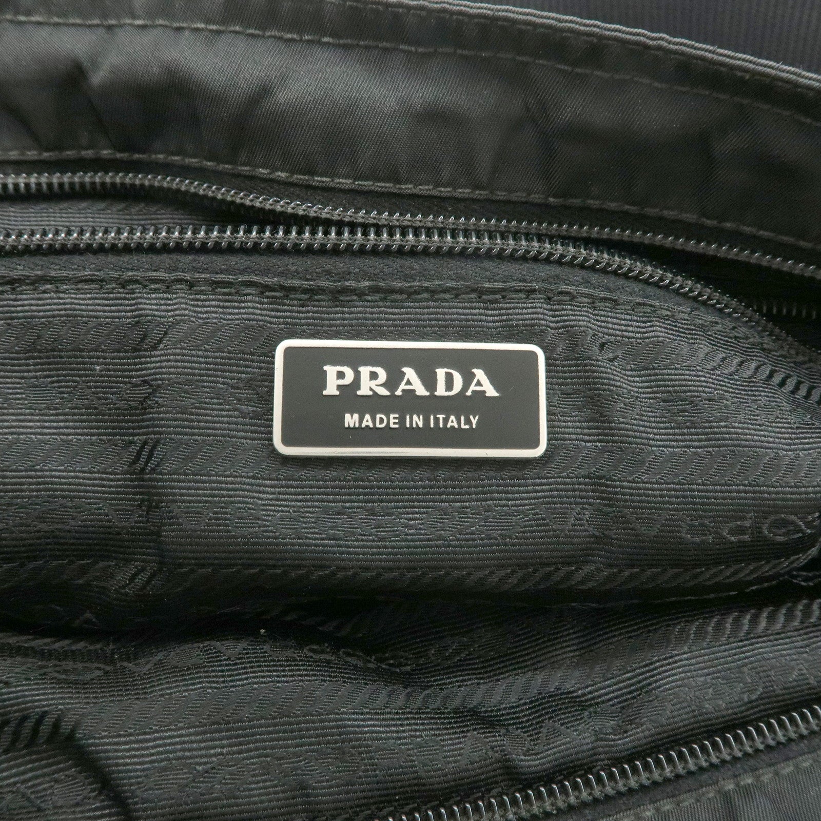 PRADA Triangle Logo Nylon Leather Shoulder Bag Crossbody Bag VA0348