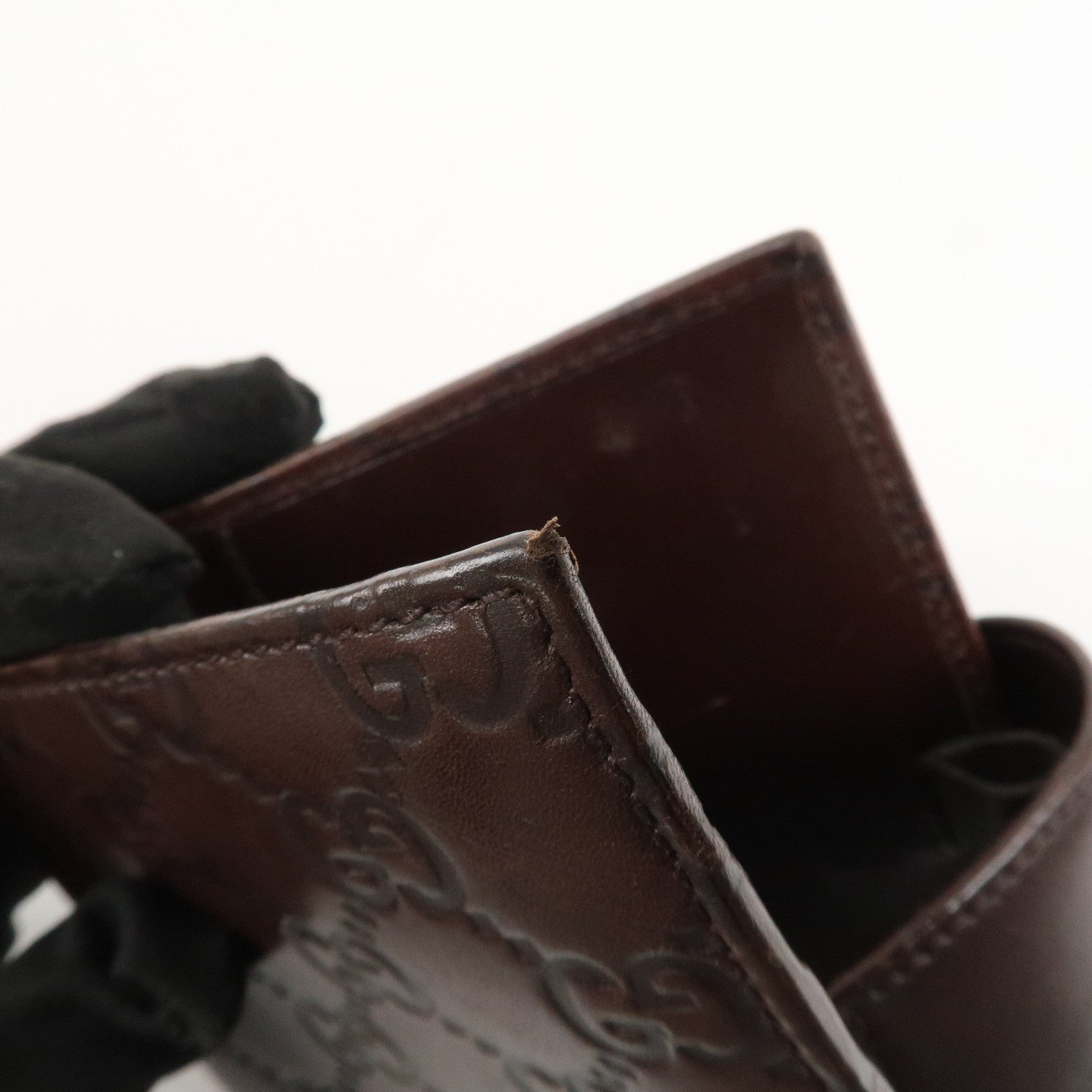 GUCCI Guccissima Leather Planner Cover Dark Brown 115240 Used