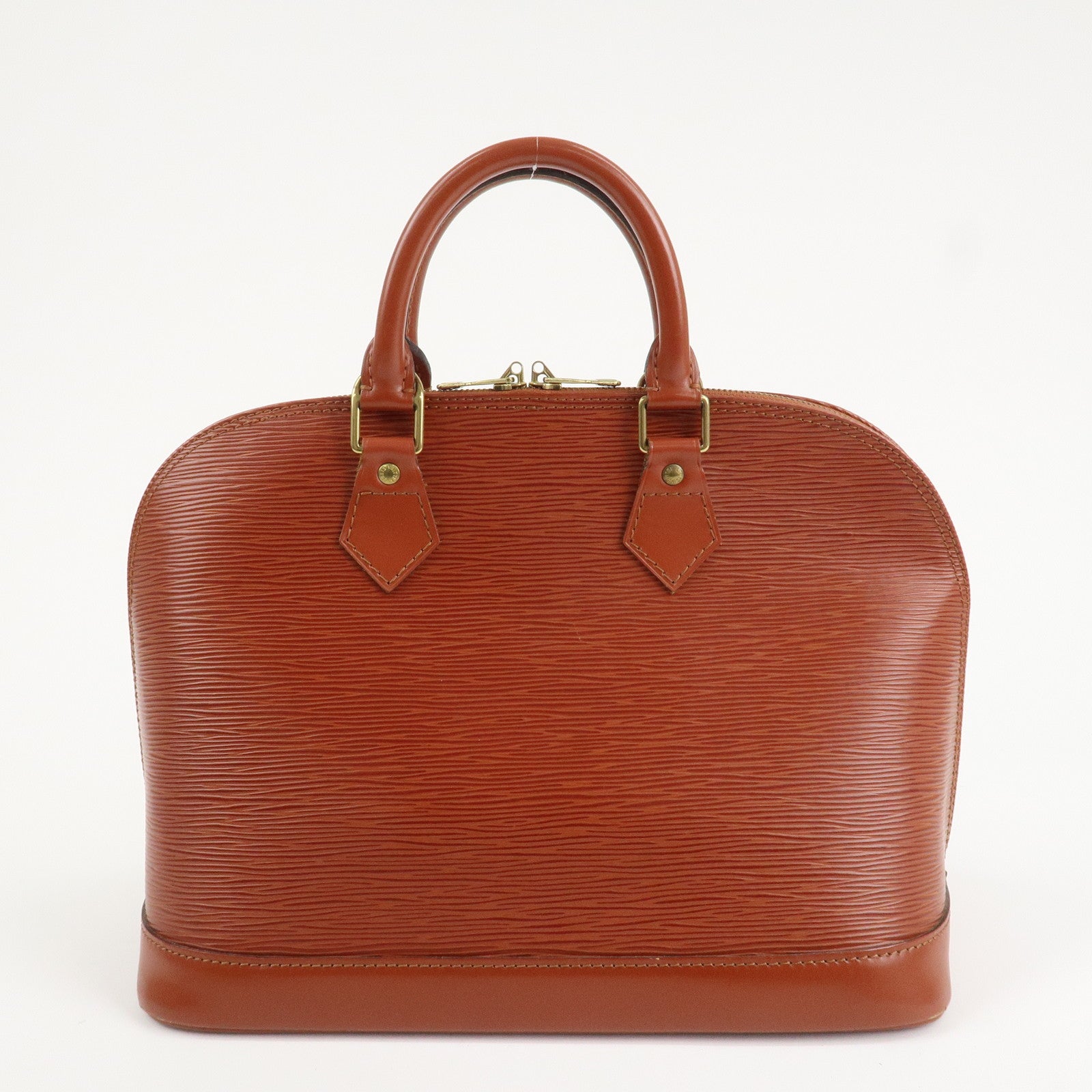 Louis Vuitton Epi Leather Alma Hand Bag Kenya Brown M52143 Used