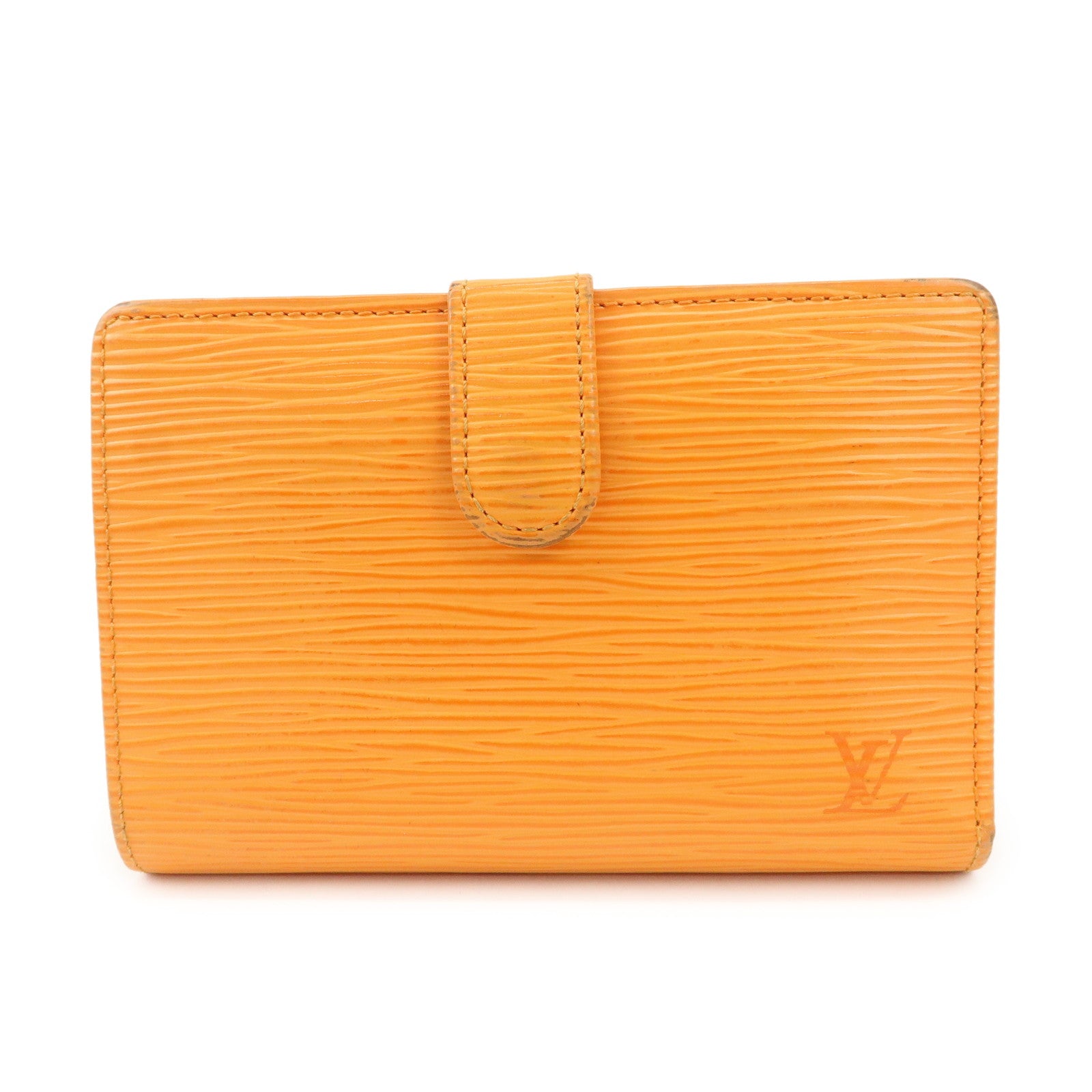 Louis Vuitton Epi Porte Monnaie Viennois Bi-Fold Wallet Mandarin Orange Used