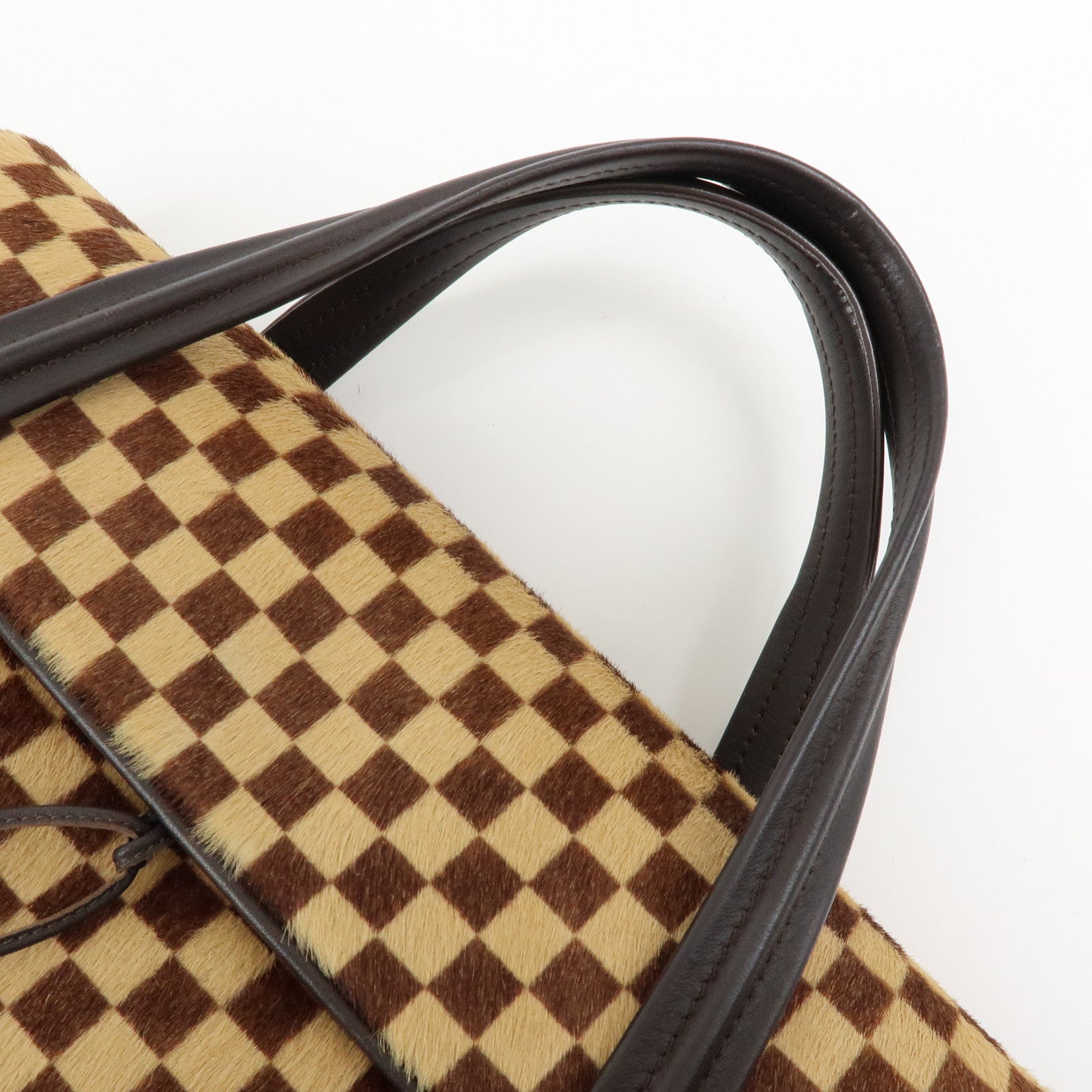 Louis Vuitton Damier Sauvage Lion Hand Bag Beige Brown M92131