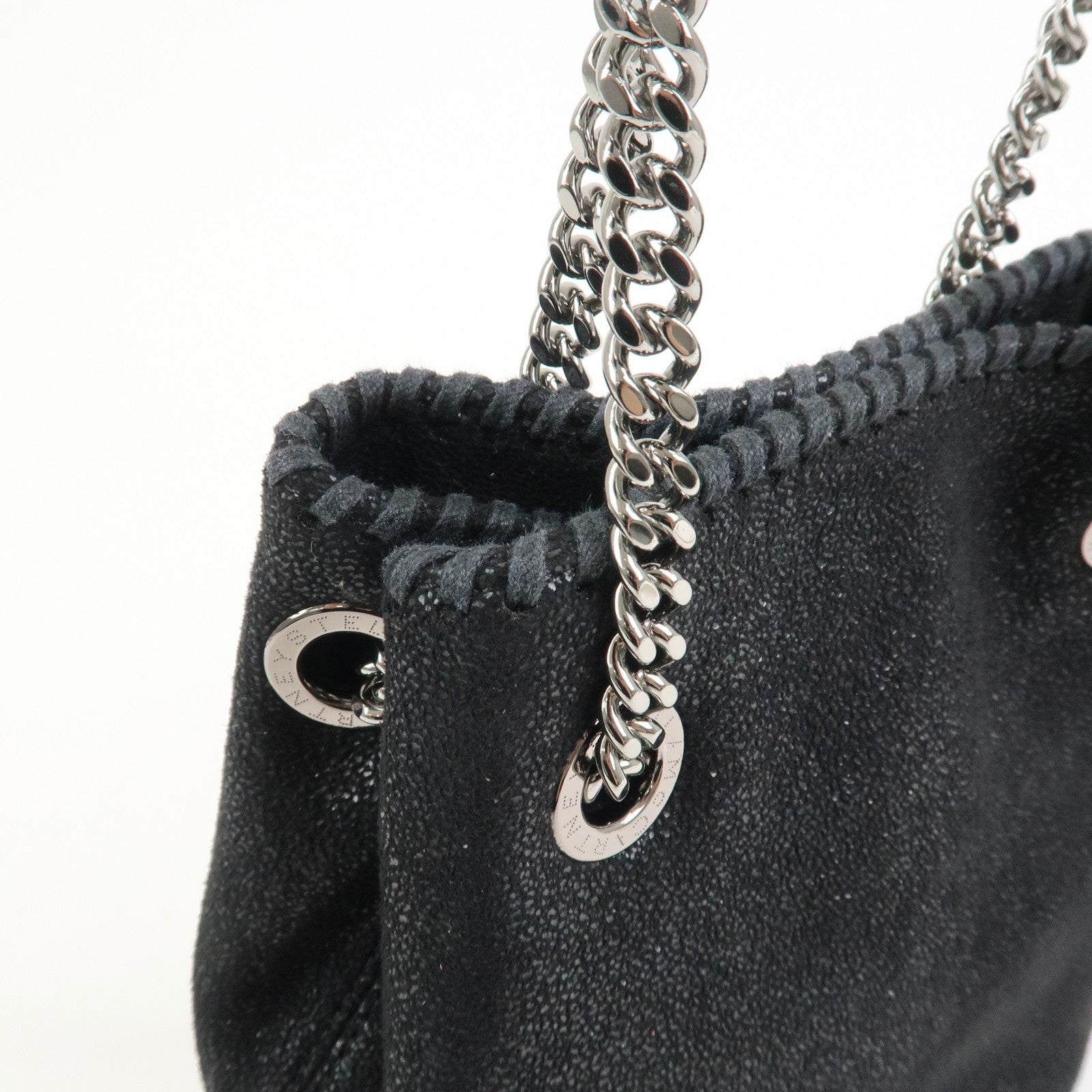STELLA MCCARTNEY Falabella Polyester Leather Shoulder Bag Black