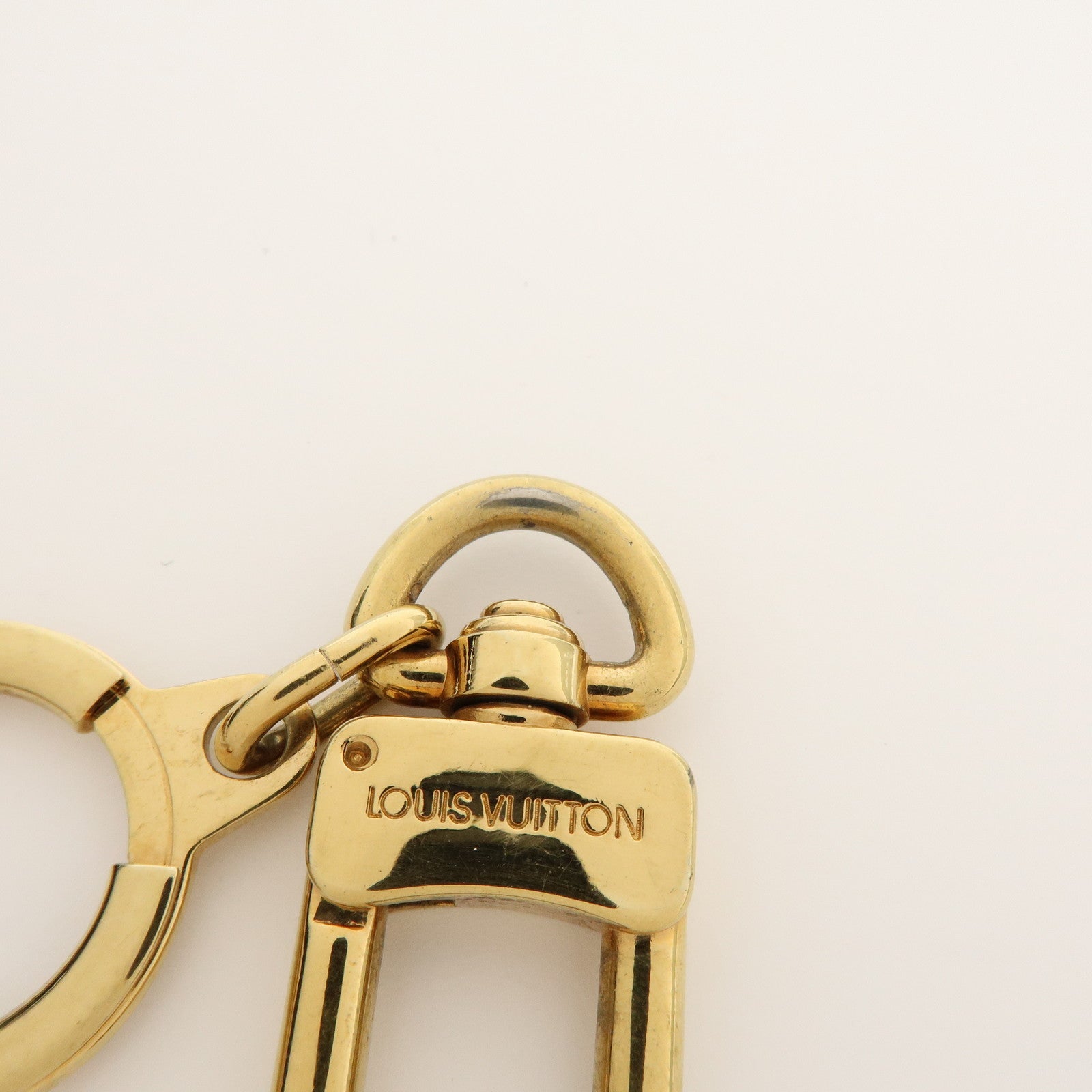 Louis Vuitton Set of 2 Metal Ancre Key Rings Gold M62694