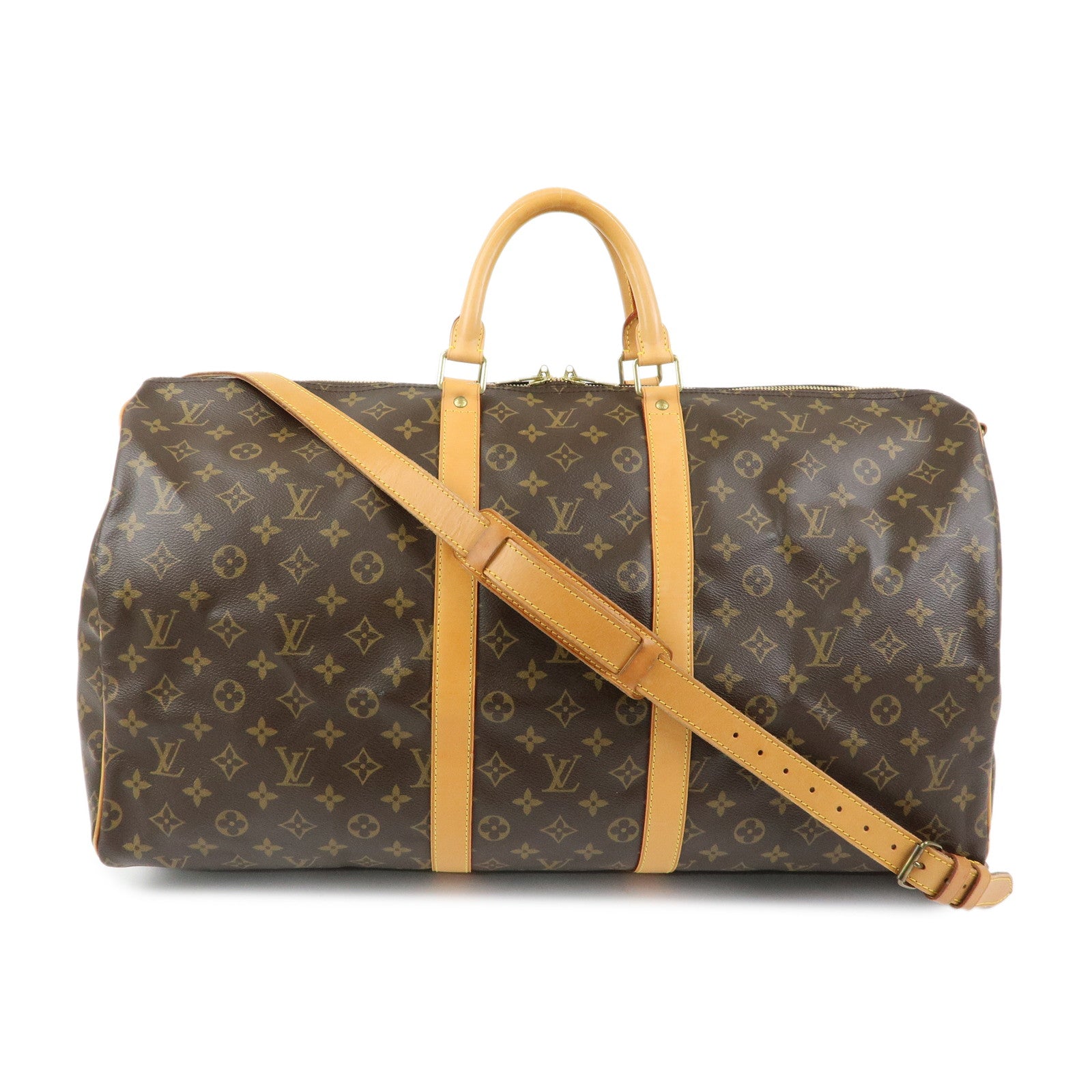 Louis Vuitton Monogram Keep All Bandouliere 55 Boston Bag M41414