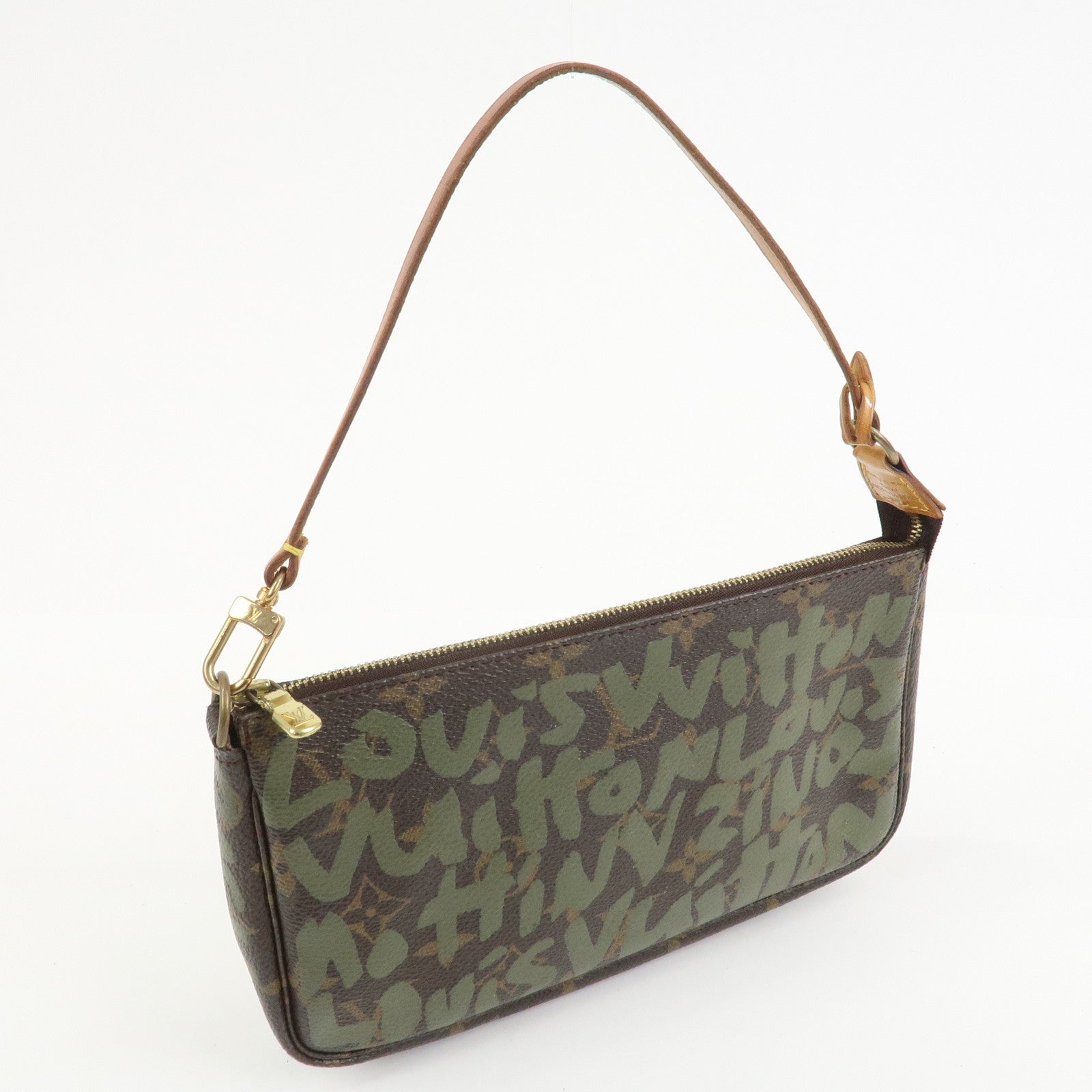 Louis Vuitton Monogram Graffiti Pochette Accessoires Khaki M92191