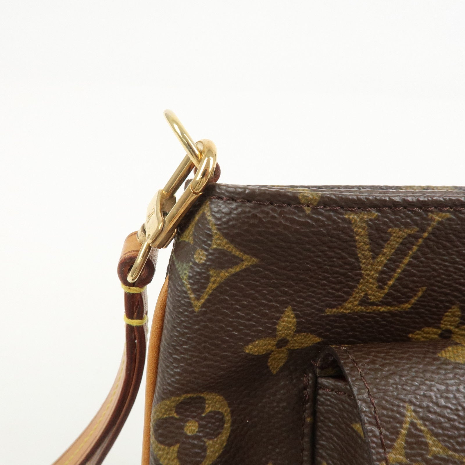 Louis Vuitton Monogram Partition Pouch Wristlet Bag Brown M51901