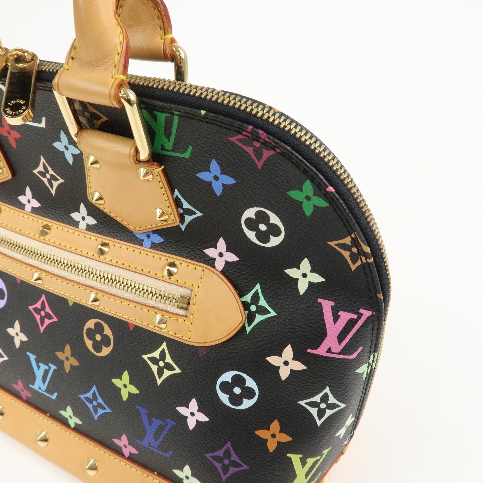 Louis Vuitton Monogram Multicolor Alma Hand Bag Noir M92646