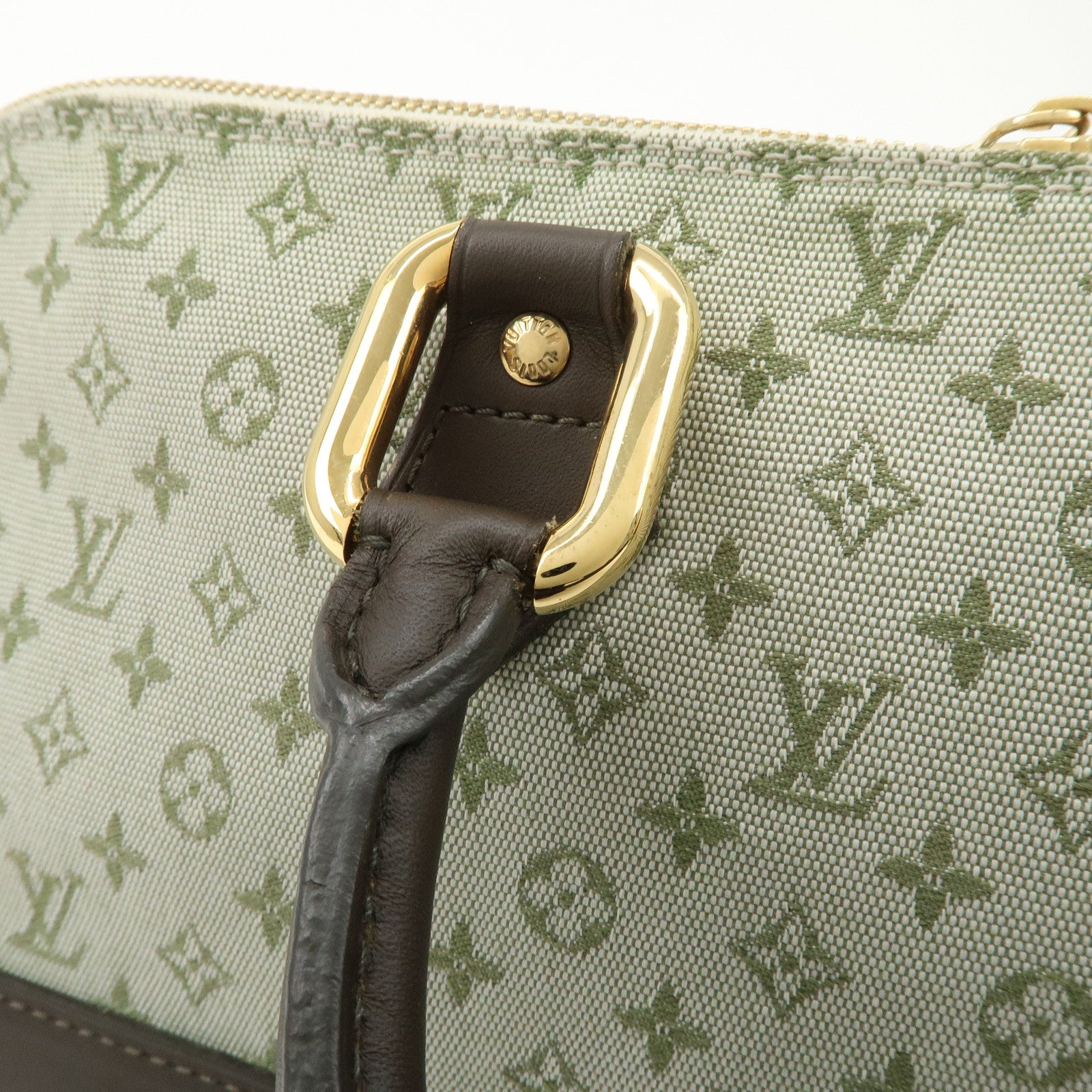 Louis Vuitton Monogram Mini Canvas Alma Long Hand Bag Khaki M92206 Used