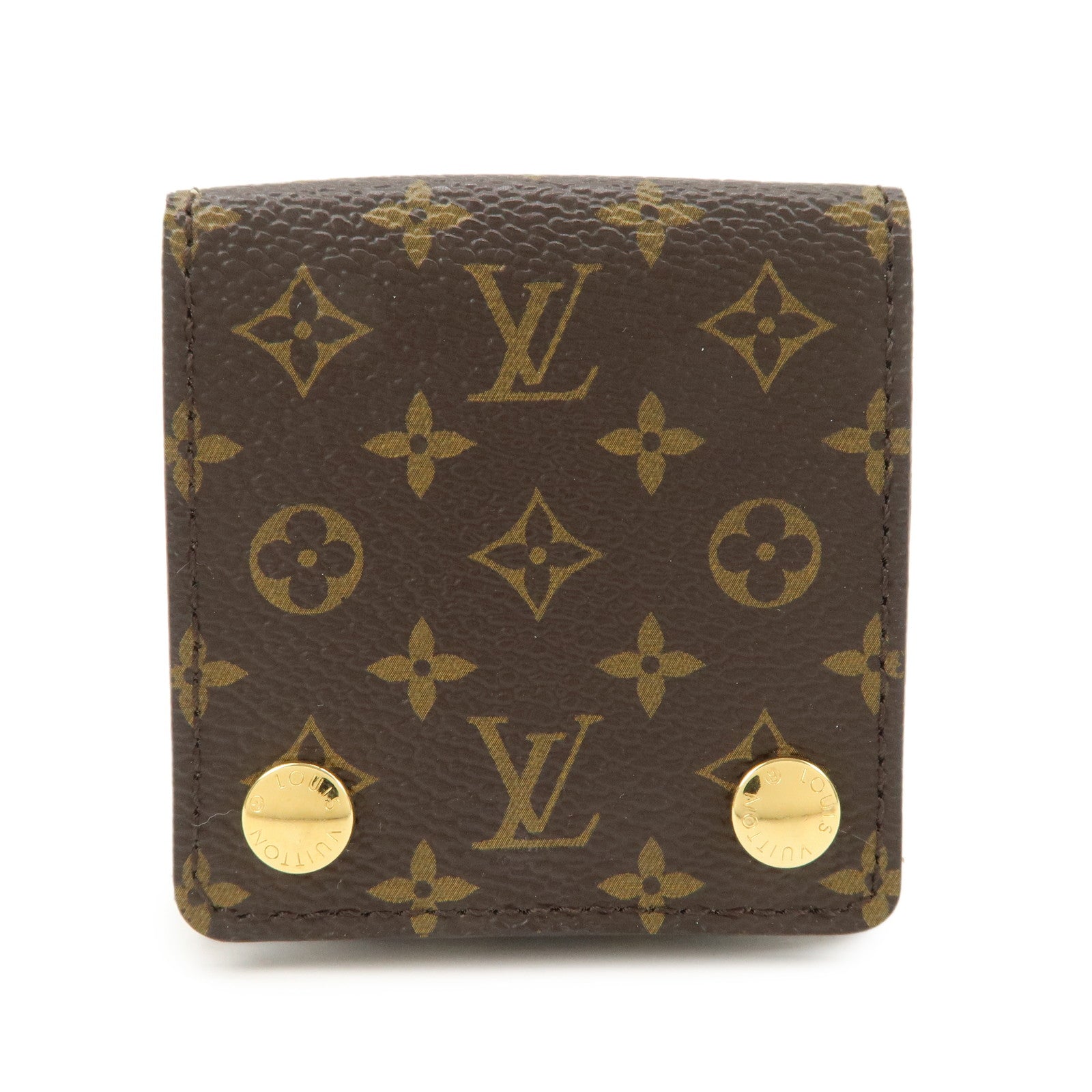 Louis Vuitton Monogram Canvas Jewelry Case Jewelry Box Brown