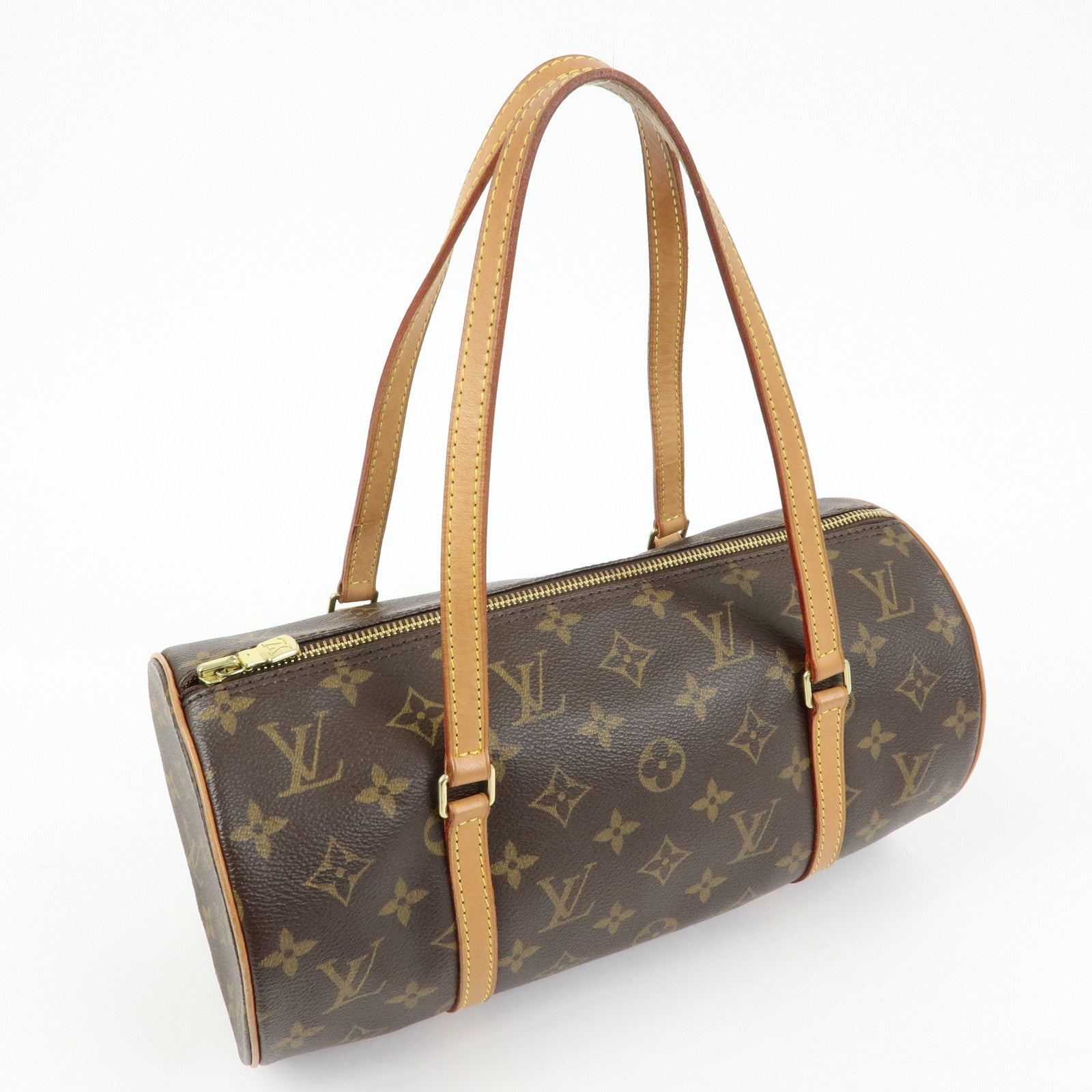 Louis Vuitton Monogram Papillon 30 Hand Bag Brown M51385