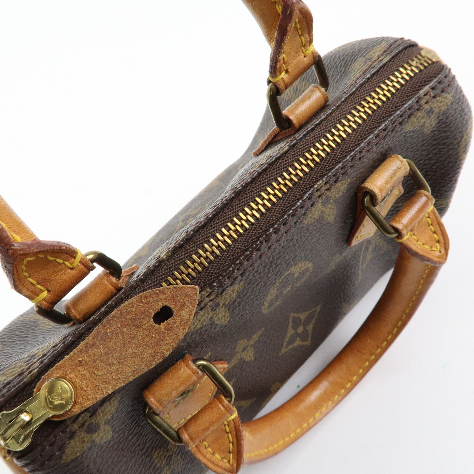 Louis Vuitton Monogram Mini Speedy & Strap Hand Bag Brown M41534