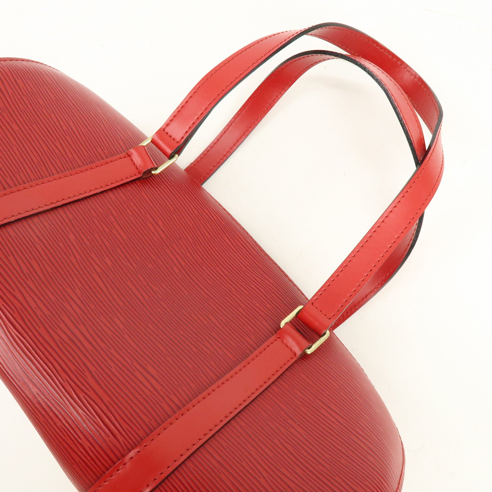 Louis Vuitton Epi Soufflot Hand Bag Castillian Red M52227