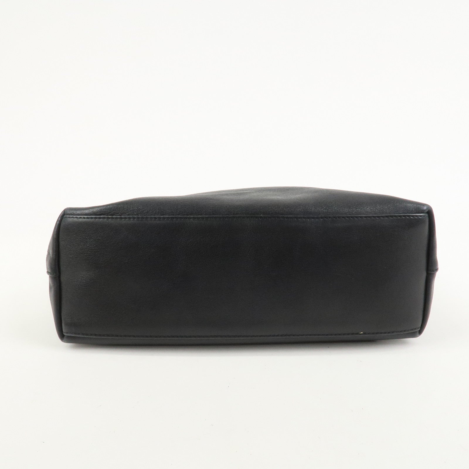 GUCCI Bamboo Leather Shoulder Bag Hand Bag Black 001・3244