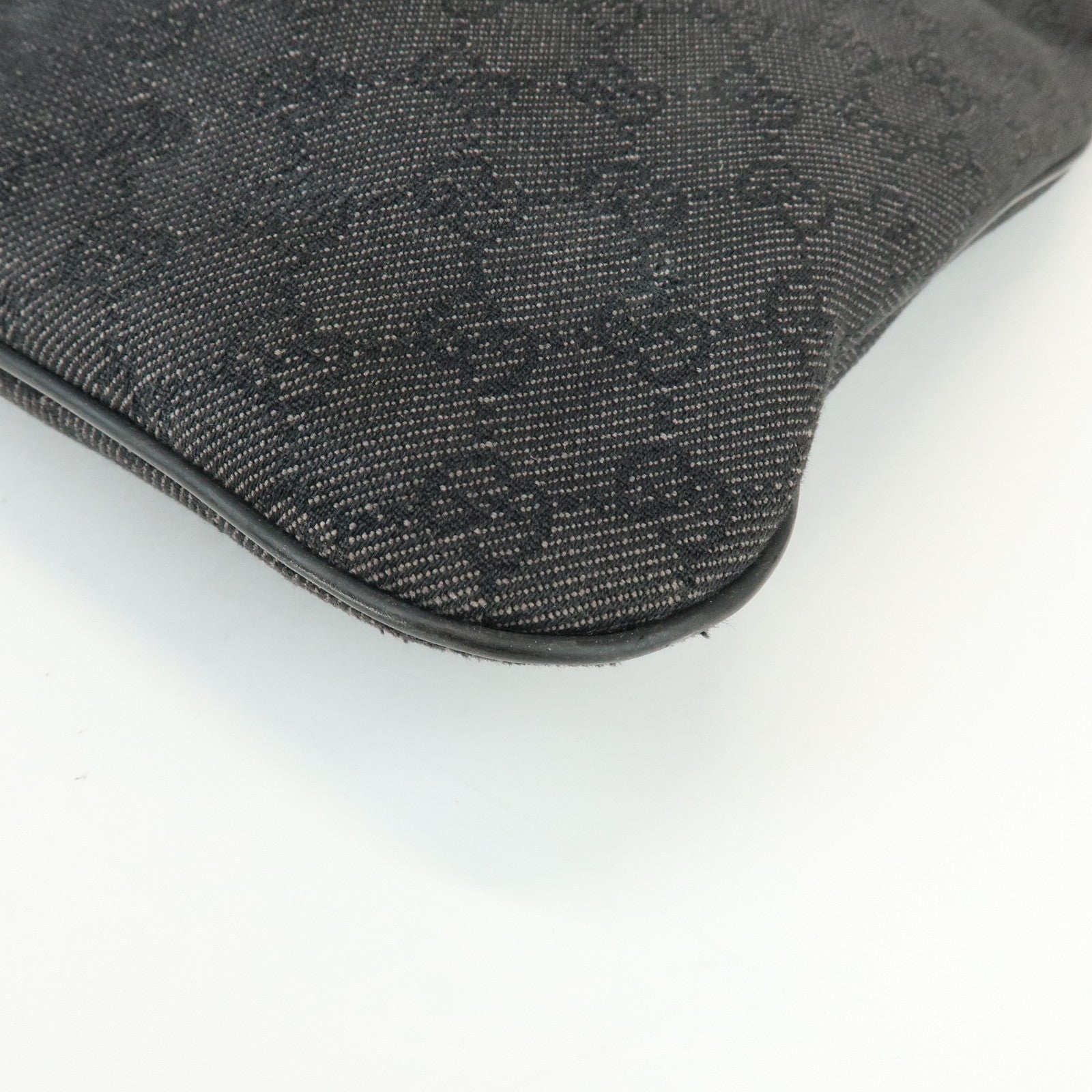 GUCCI GG Monogram GG Denim Shoulder Crossbody Bag Black 190628
