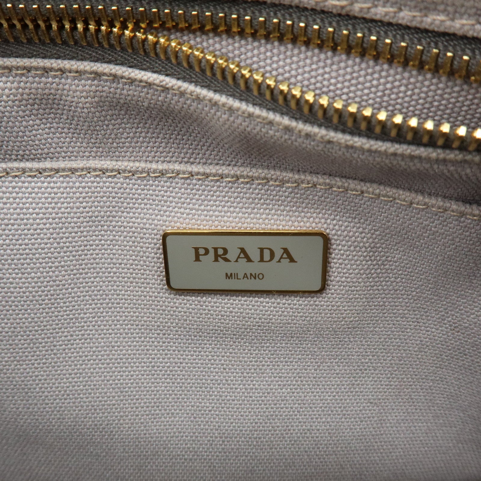 PRADA Canapa Mini 2Way Bag Hand Shoulder Bag Gray B2439G