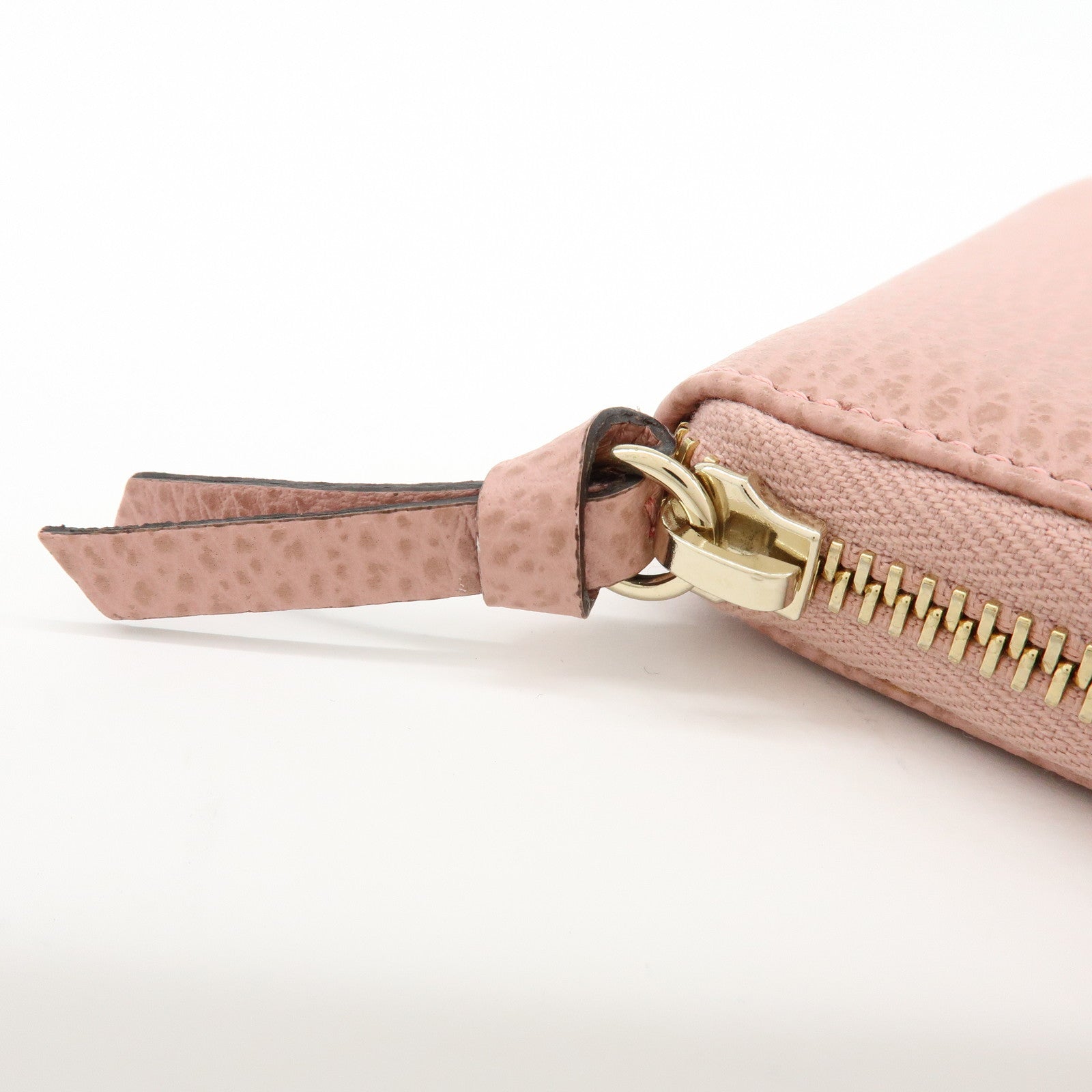 GUCCI Swing Leather Coin Case Compact Wallet Pink 368877