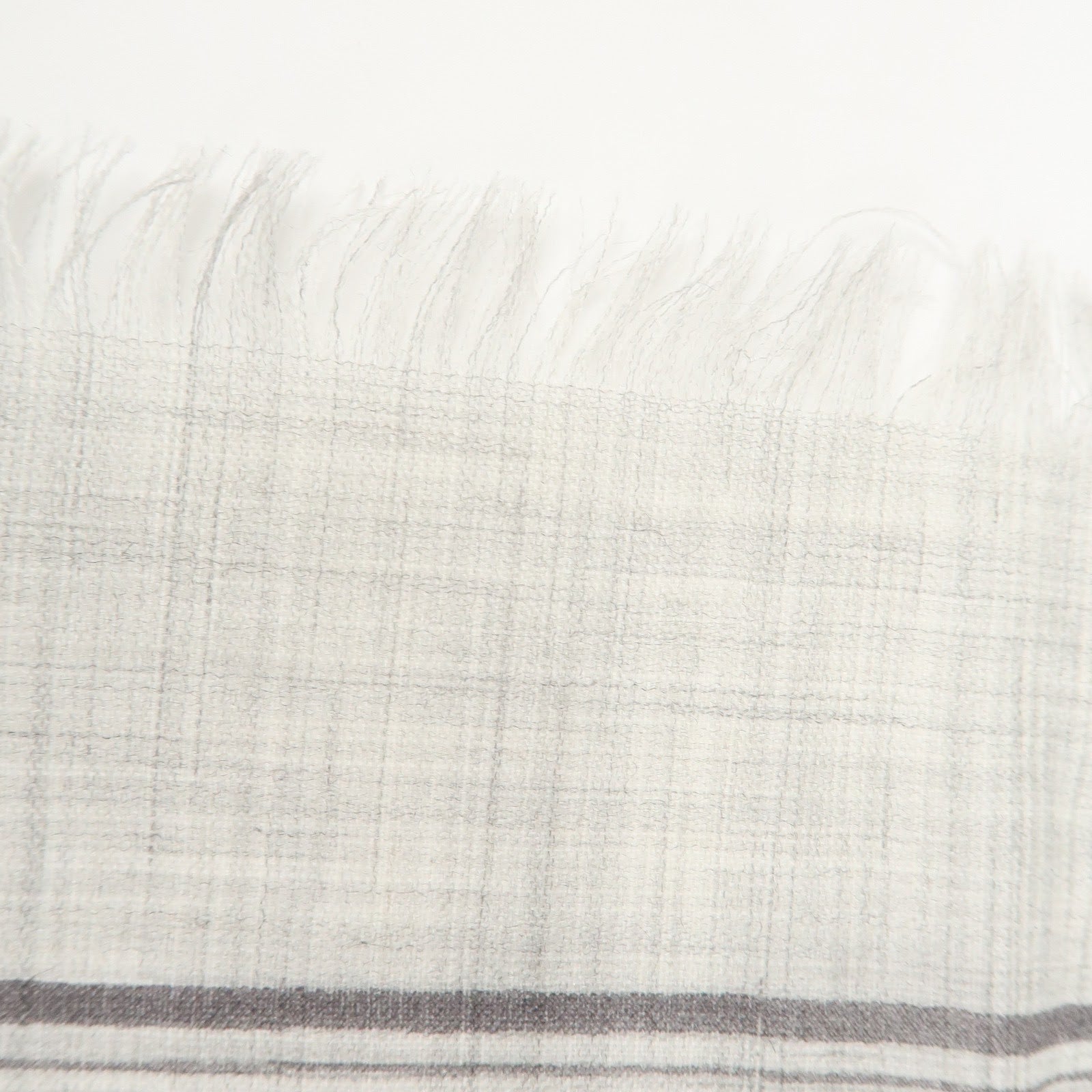 HERMES Rectangle Scarf Maillon et Chテェne Cashmere 100% Gray Red