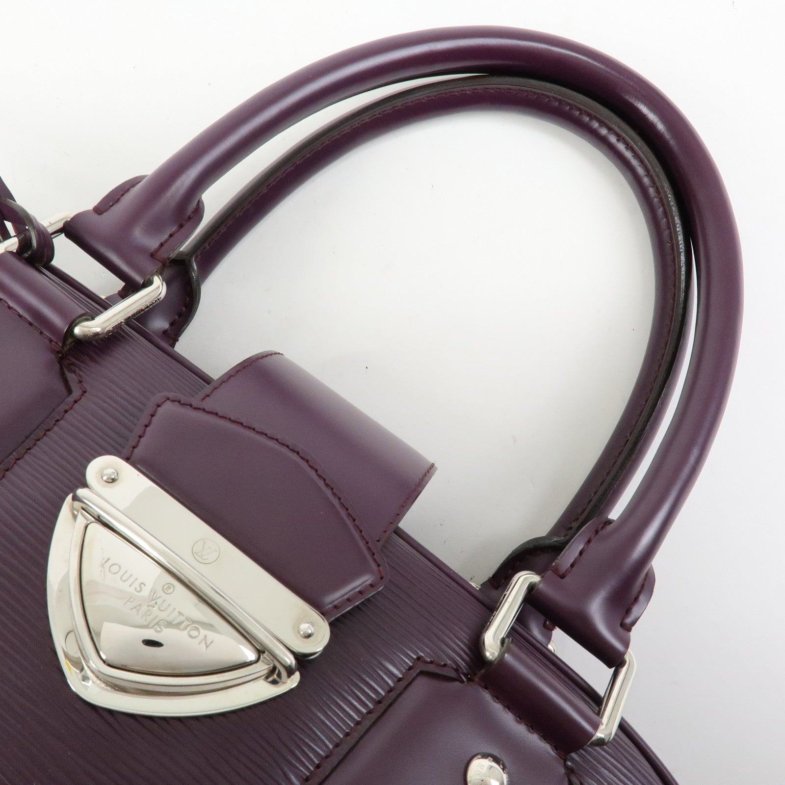Louis Vuitton Epi Bowling Montaigne GM Hand Bag Cassis M5931K