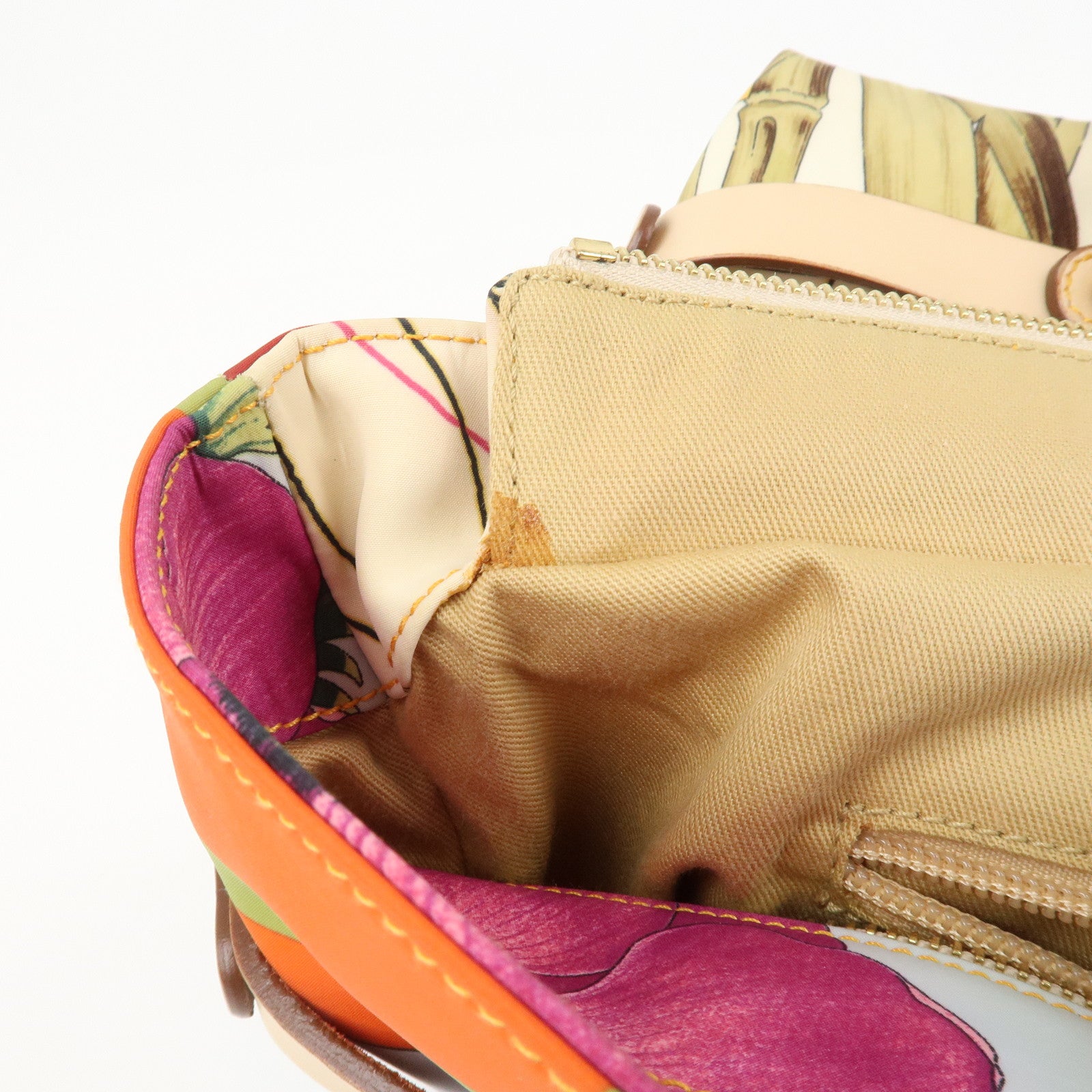 Ferragamo Gancini Nylon Leather Tote bag Shoulder Bag Multicolor