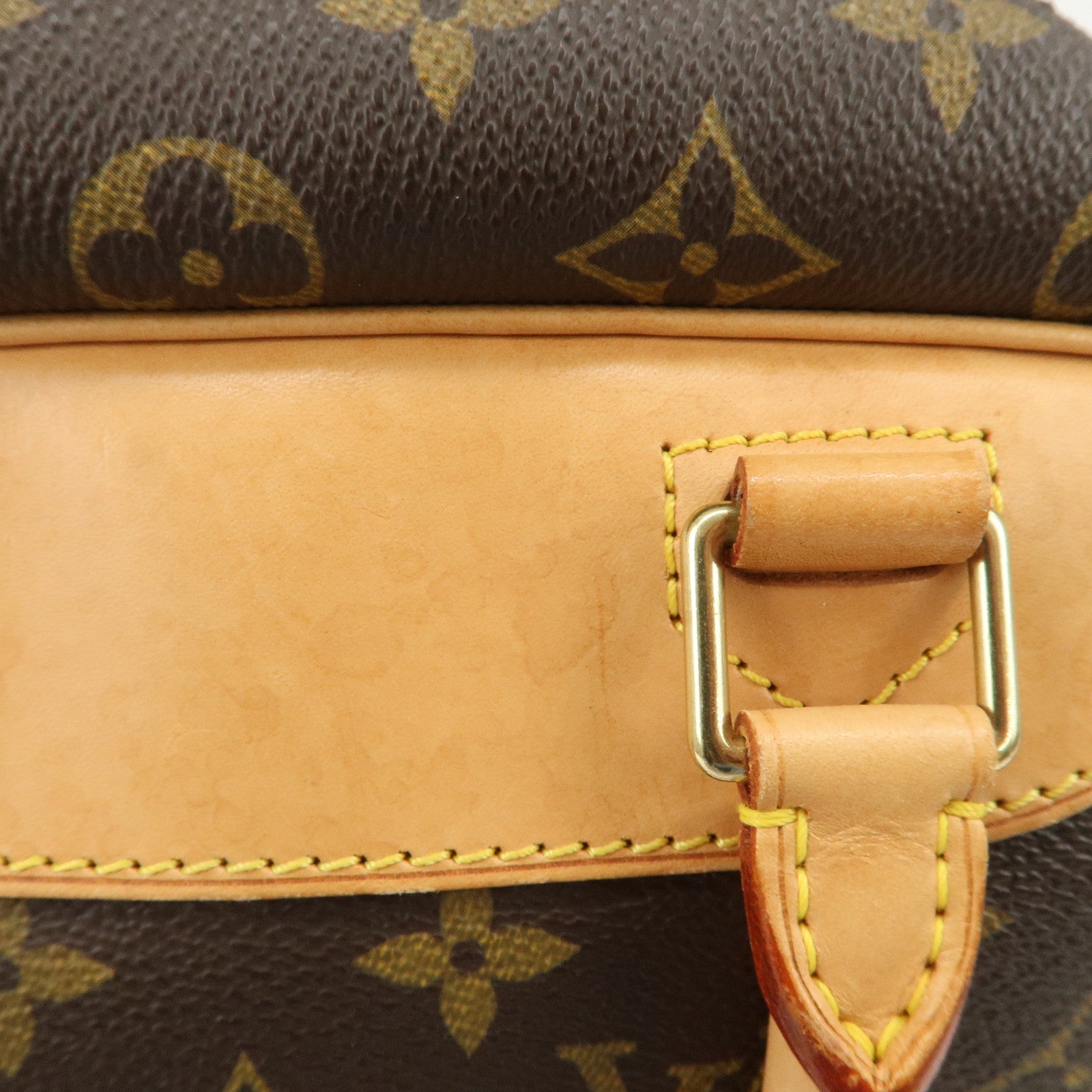 Louis Vuitton Monogram Deauville Hand Bag Brown M47270 Used