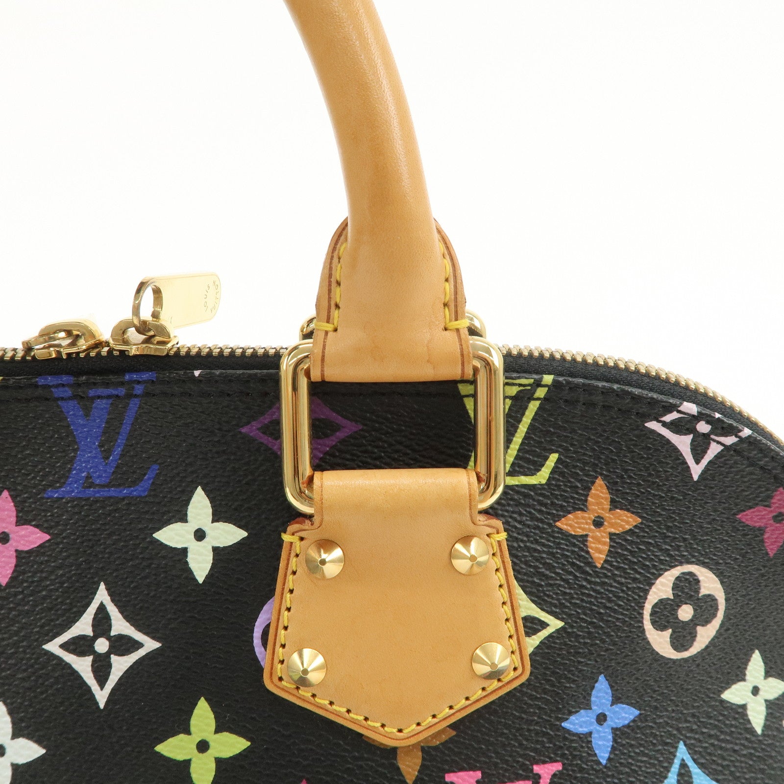 Louis Vuitton Monogram Multicolor Alma Hand Bag Noir M92646