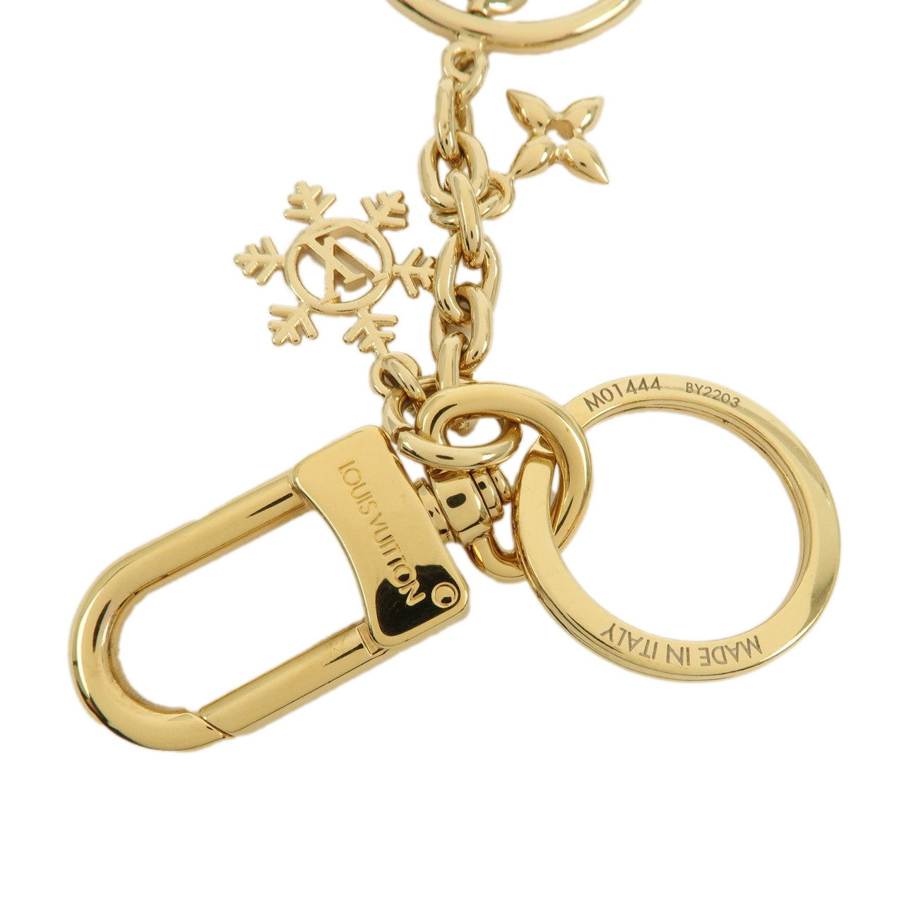 Louis Vuitton Vivienne Ice Skate Bag Charm Key Chain Gold M01444