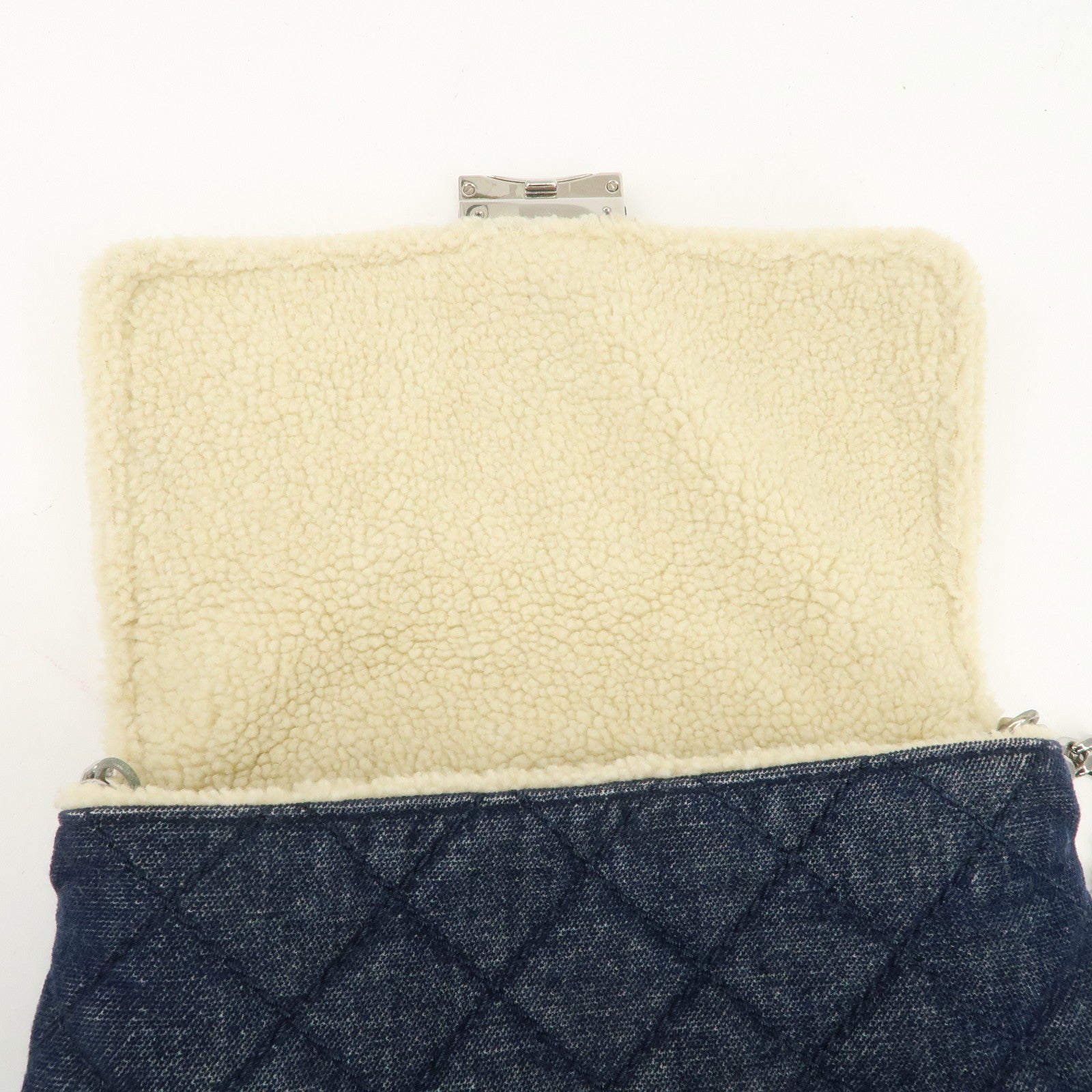 STELLA MCCARTNEY Denim Fur Falabella Shoulder Bag Crossbody Bag