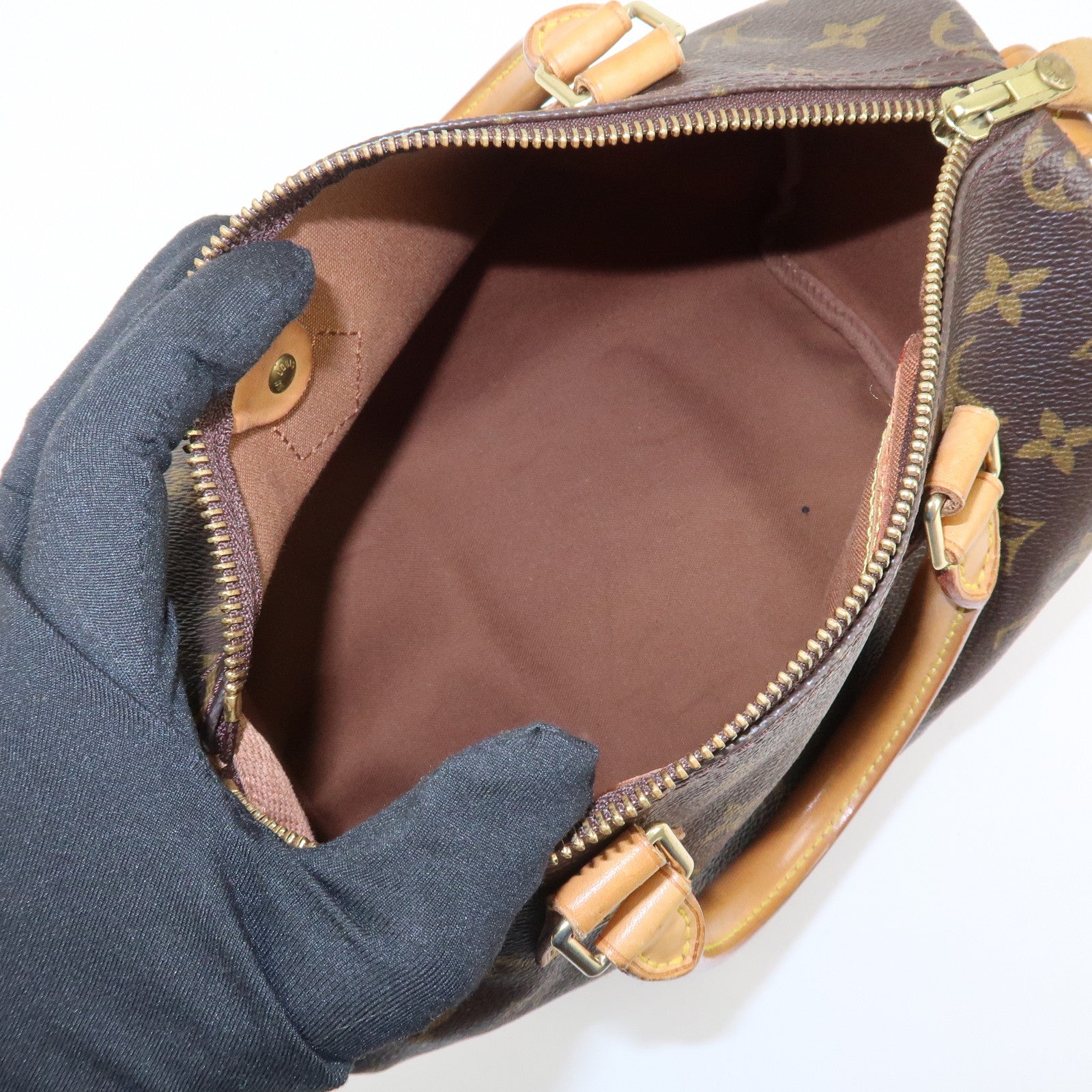 Louis Vuitton Monogram Speedy 25 Boston Bag Hand Bag Brown M41528