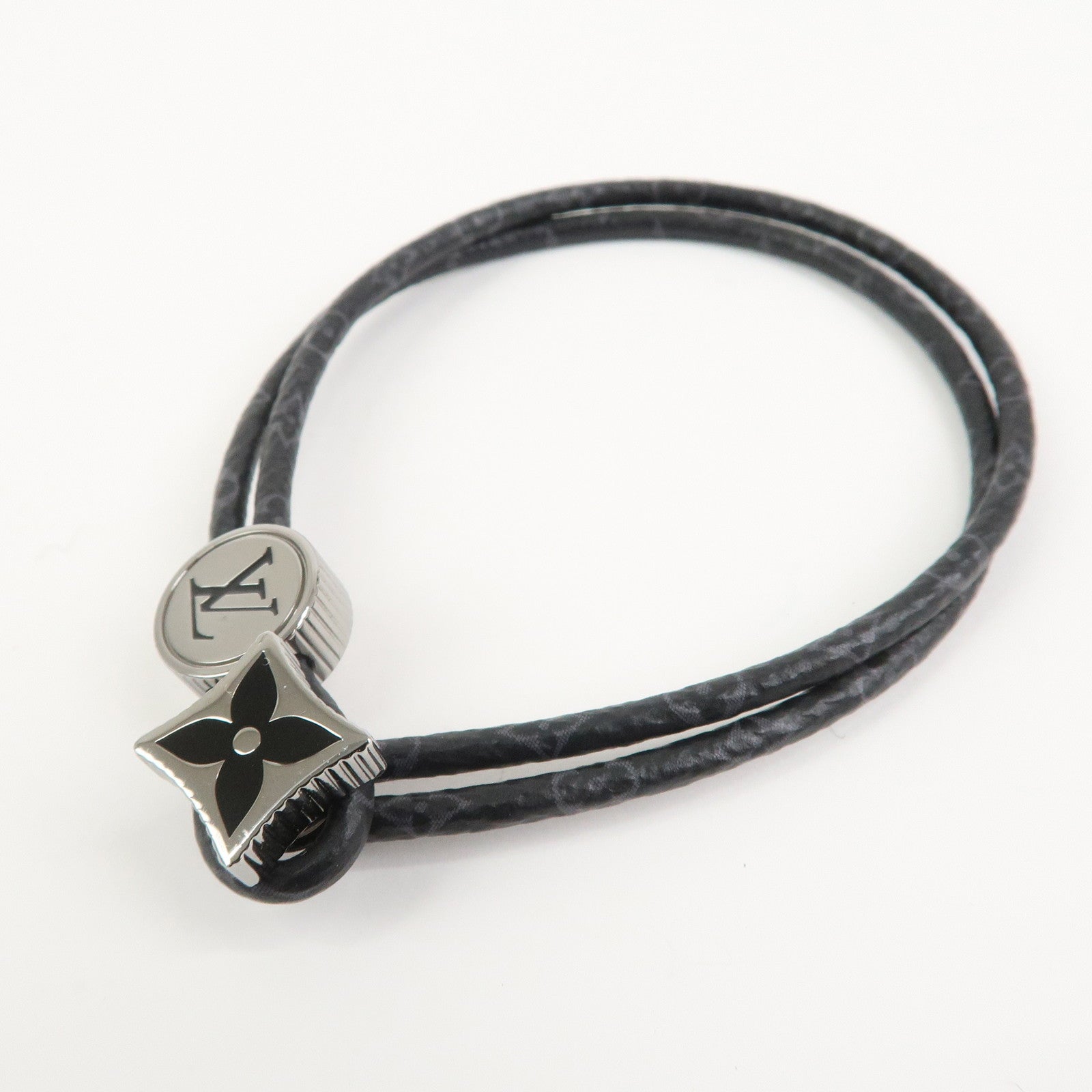 Louis Vuitton Monogram Eclipse Catch It Canvas Bracelet Noir M8111