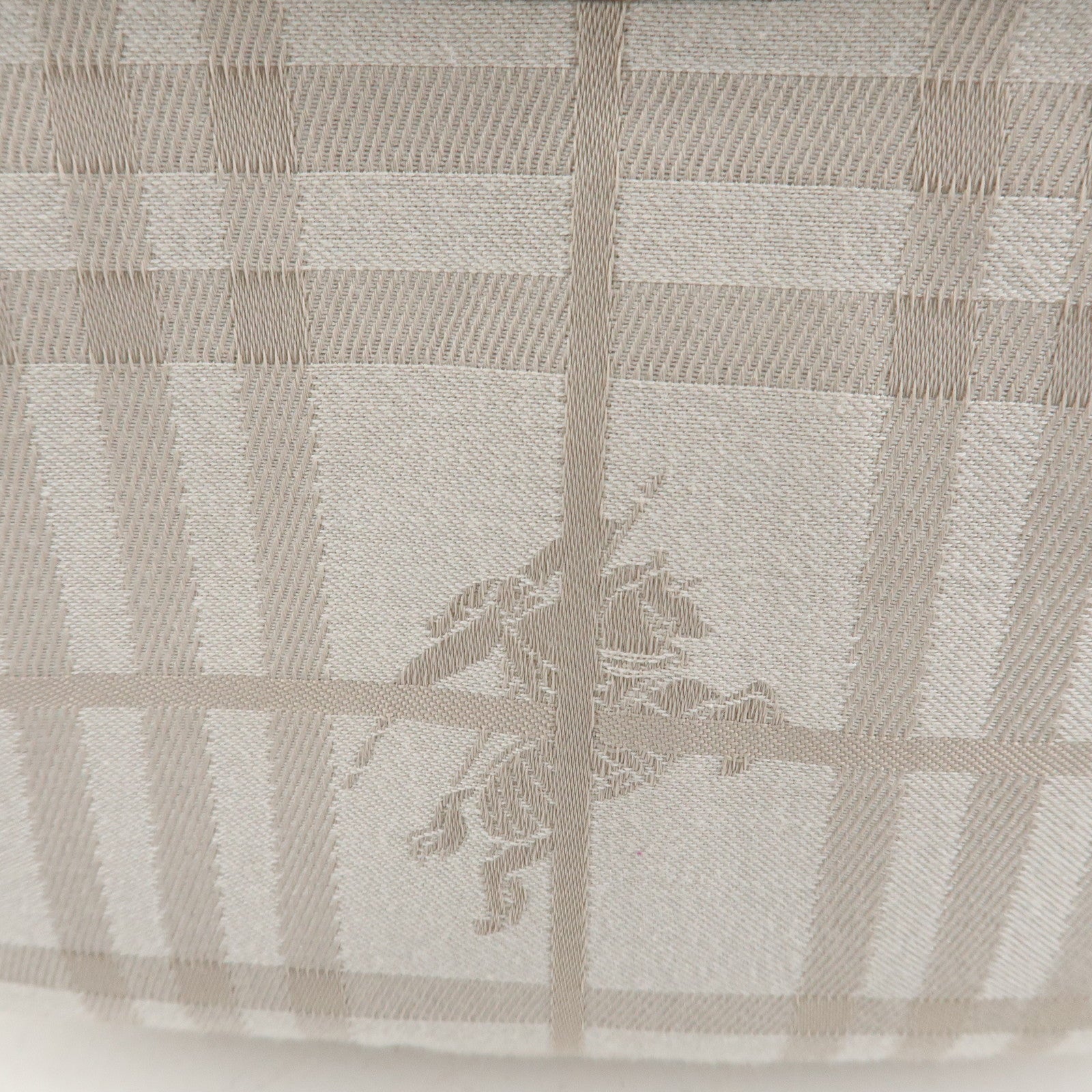 BURBERRY Canvas Leather Shoulder Bag Beige Gray Used