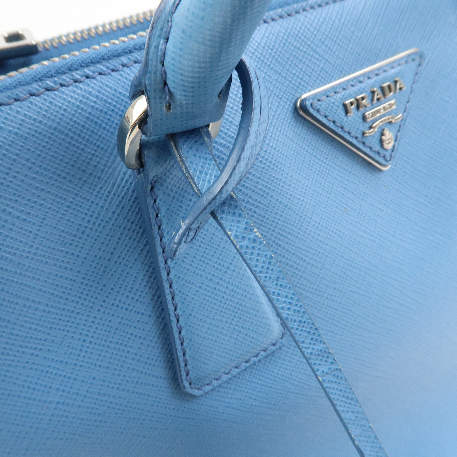 PRADA Traingle Logo Galleria 2Way Shoulder Bag Hand Bag 1BA863