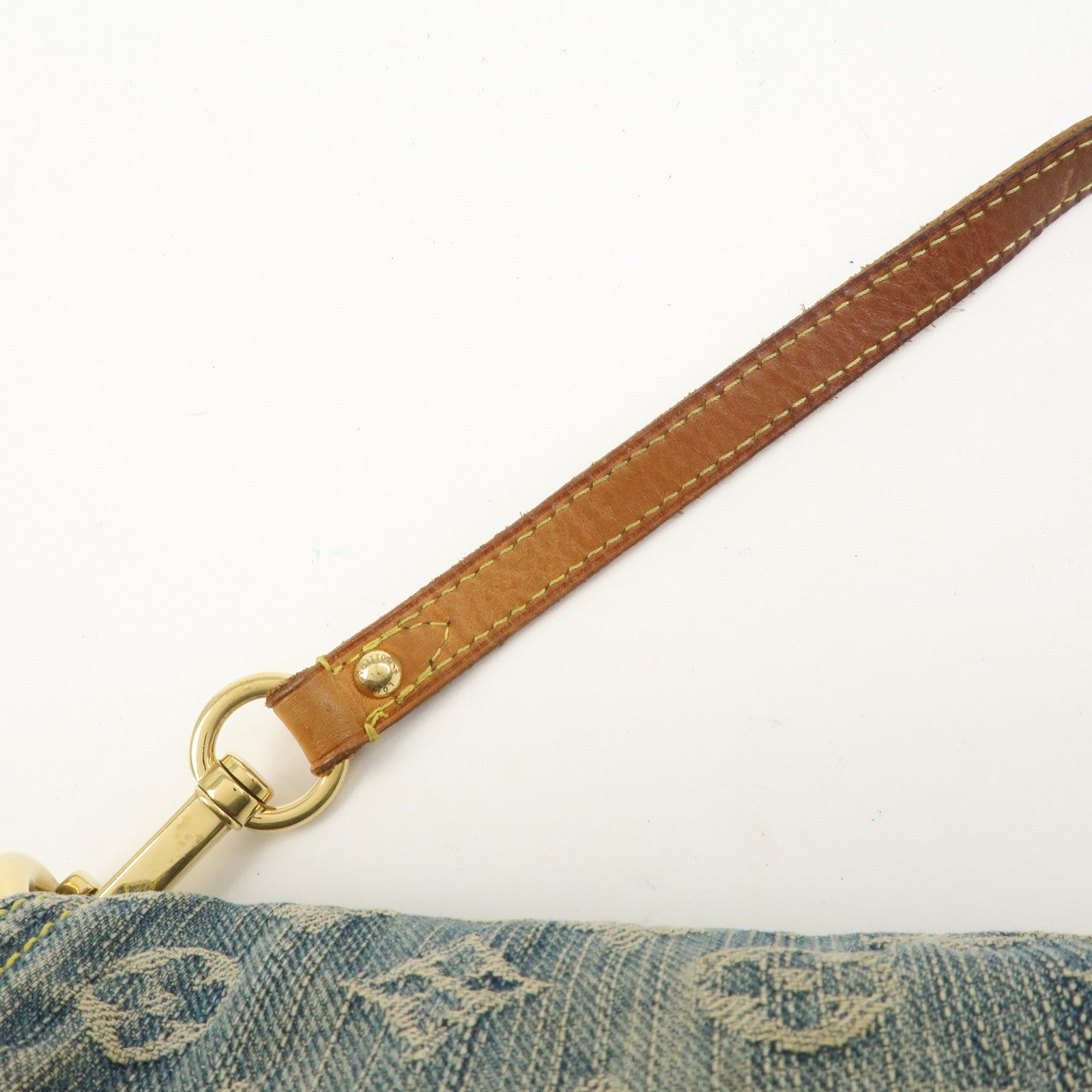 Louis Vuitton Monogram Denim Mini Pleaty Shoulder Bag Blue M95050