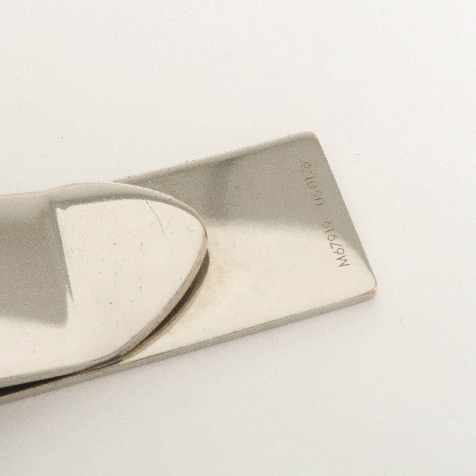 Louis Vuitton Damier Metal Bill Clip Money Clip Silver M67919