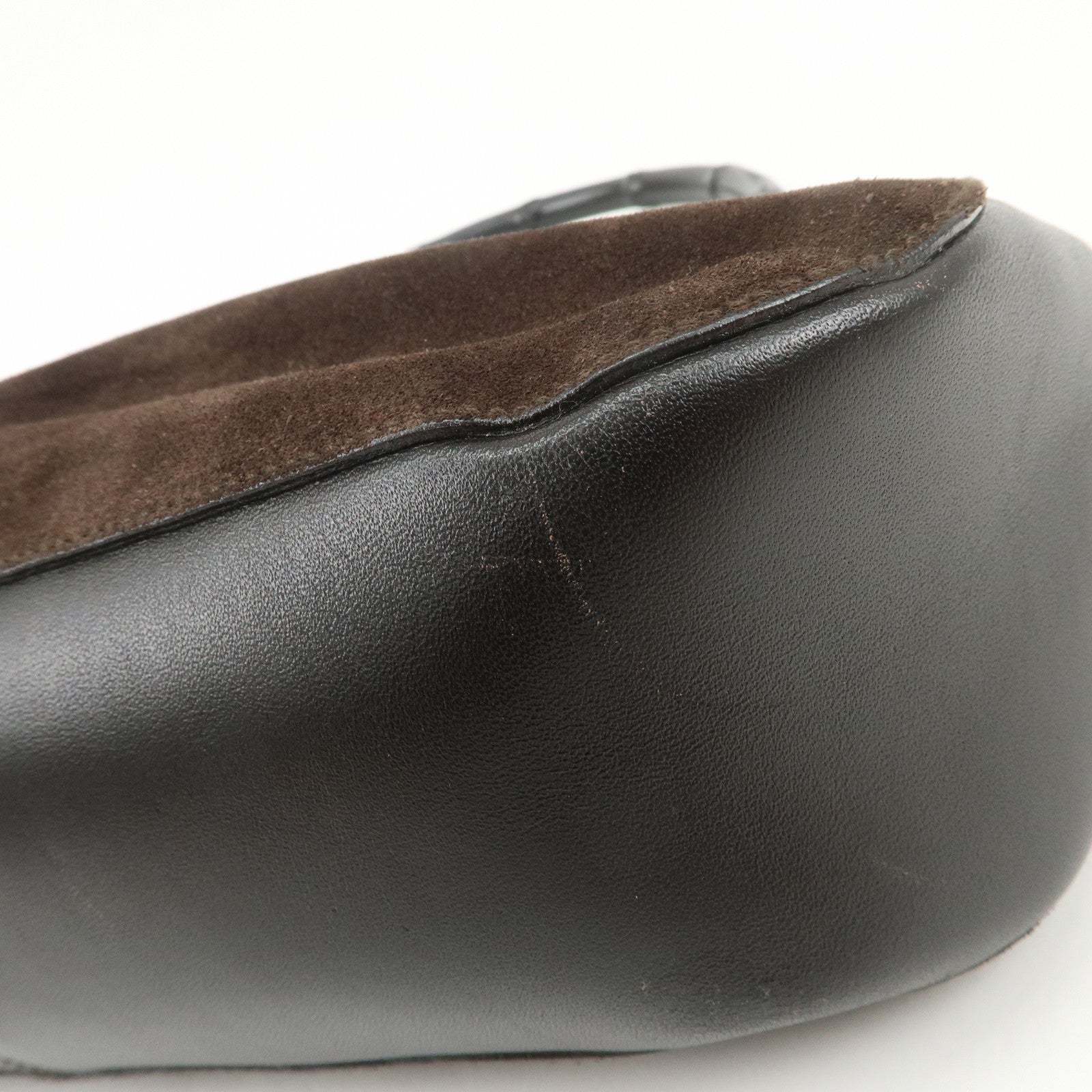 GUCCI Bamboo Suede Leather Shoulder Bag Hand Bag Brown 001 3739