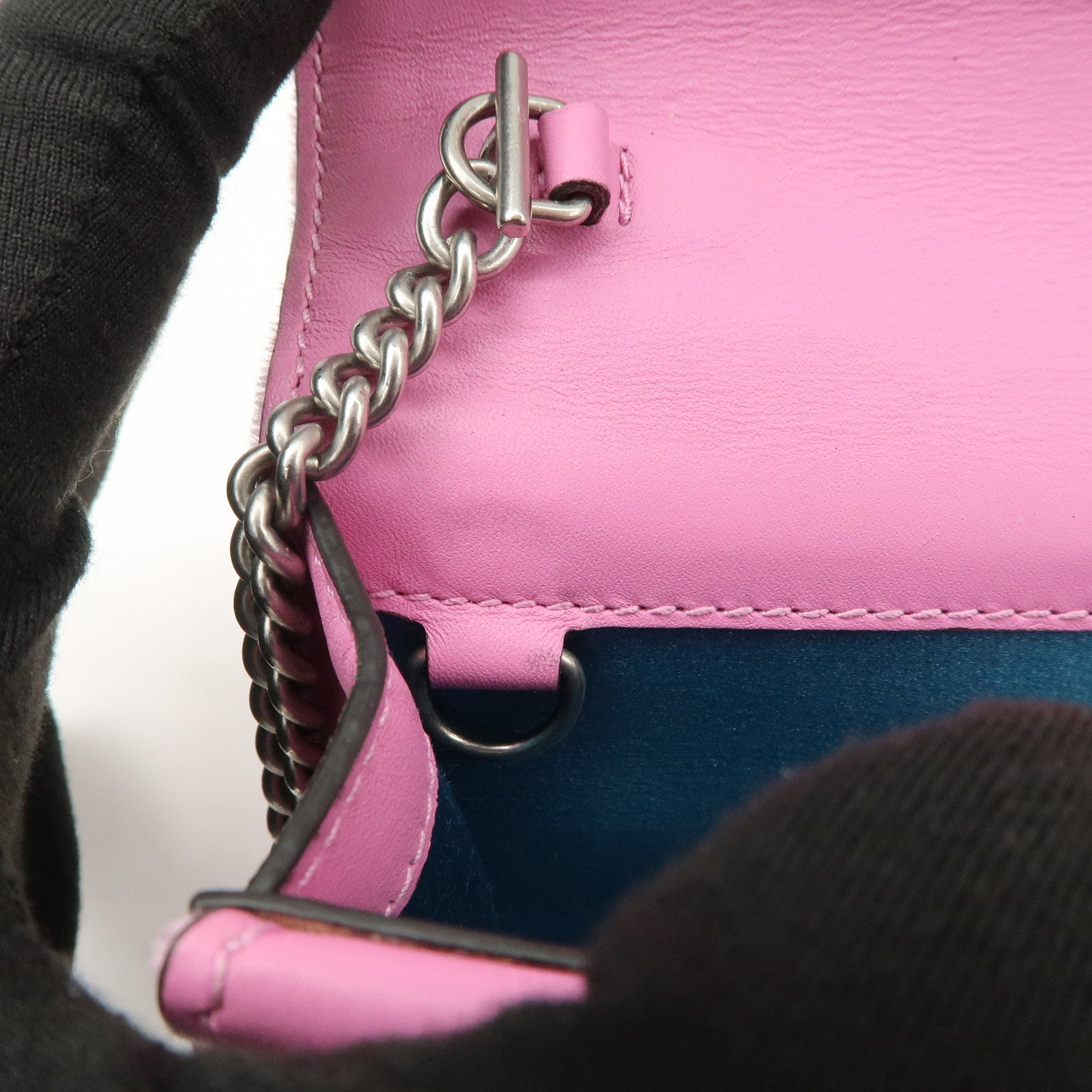 GUCCI Dionysus Super Mini Bag Leather Chain Shoulder Bag 476432 Used