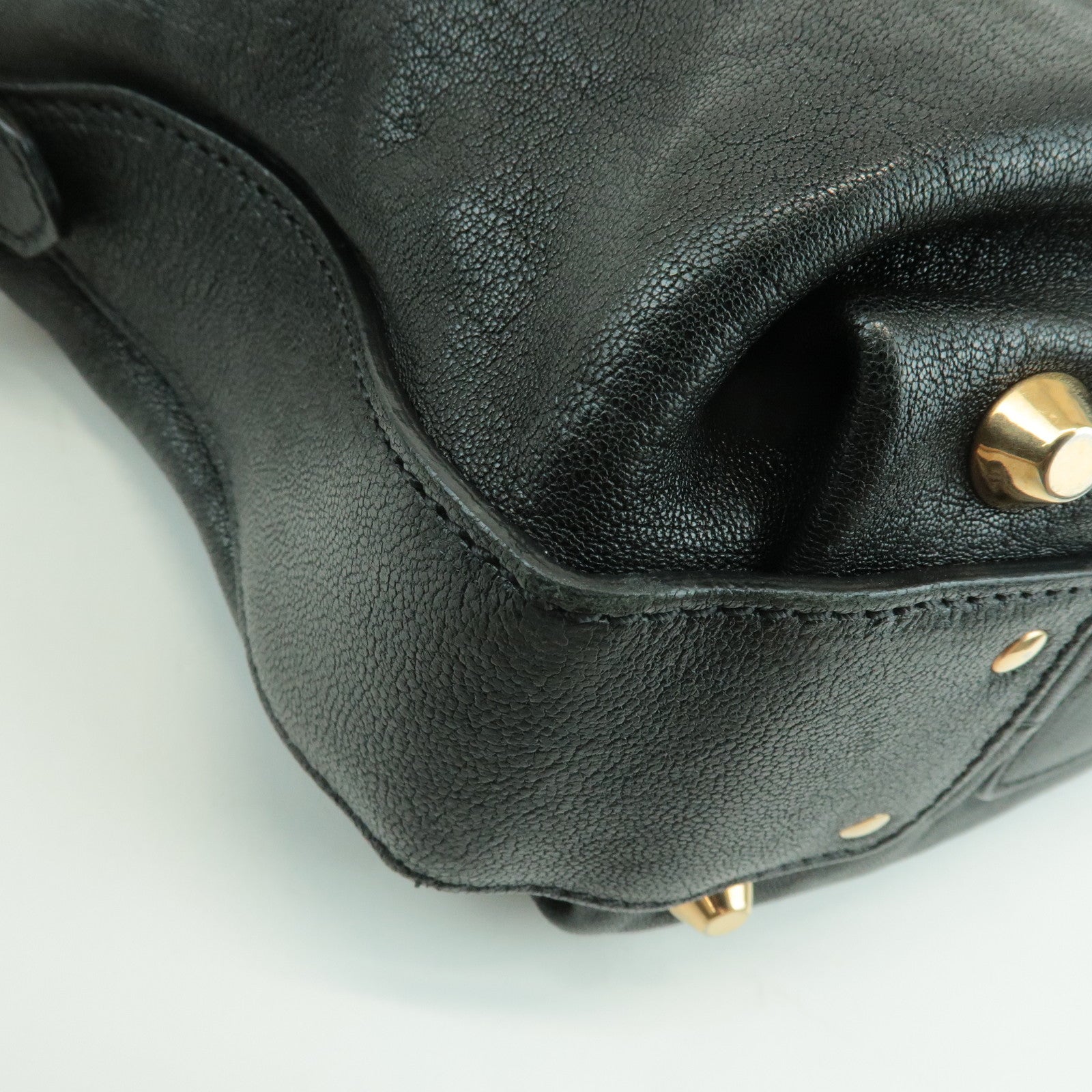 Chloe Angie Leather 2Way Tote Bag Hand Bag Shoulder Bag Black Used