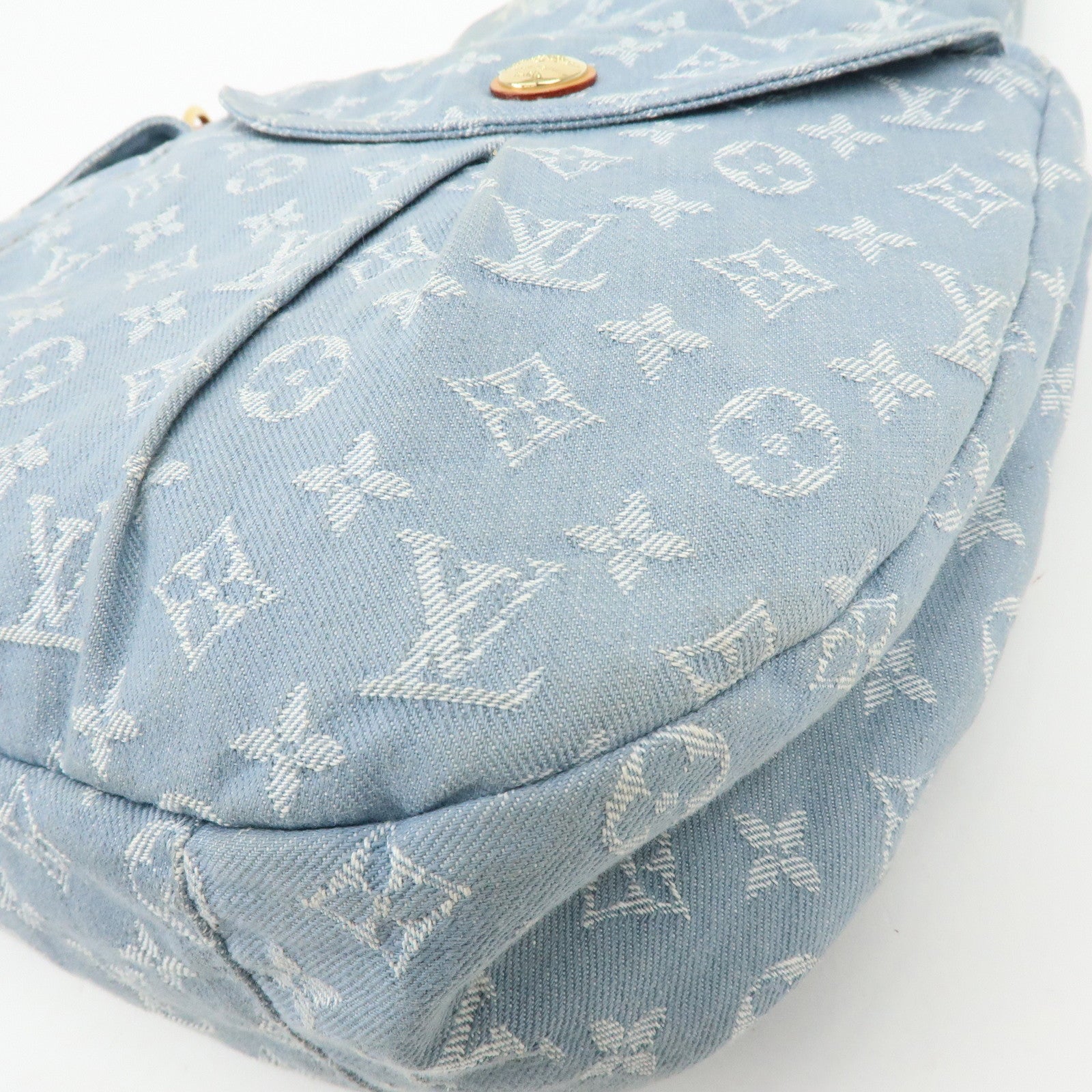 Louis Vuitton Monogram Denim Daily GM Shoulder Bag Blue M40492